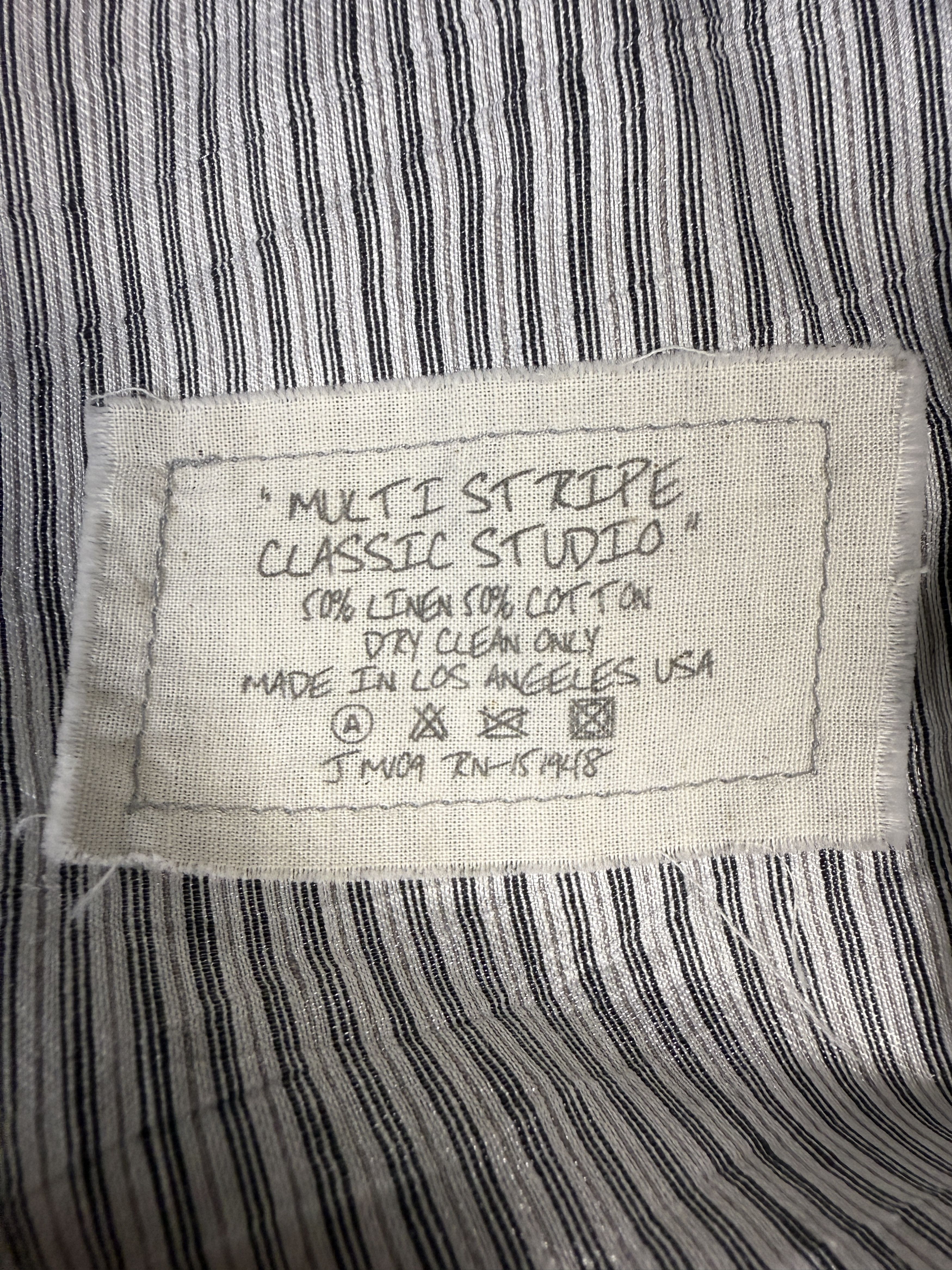 Greg Lauren $1k Greg Lauren Stripe Classic Bib Studio Shirt Size US XL / EU 56 / 4 - 4 Thumbnail