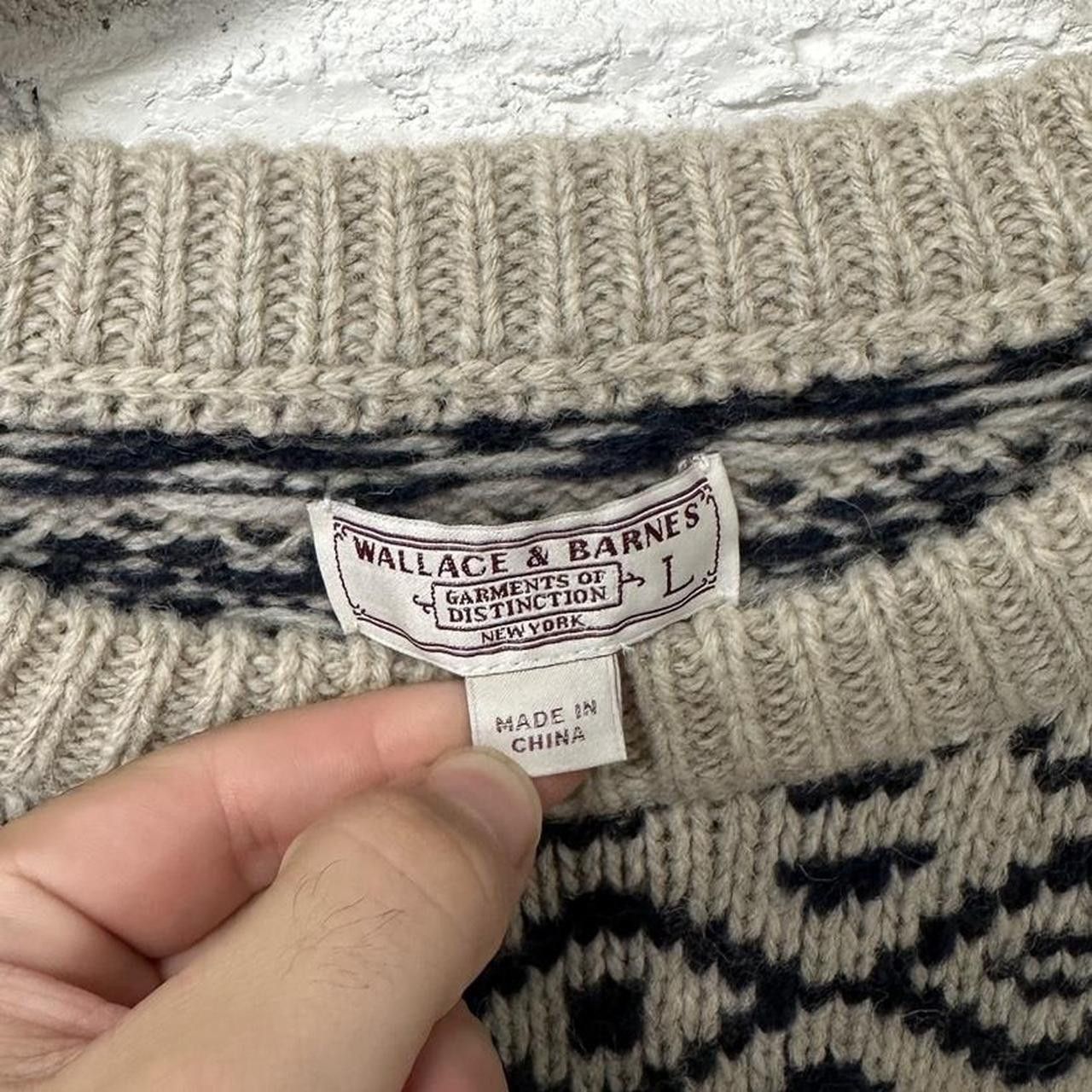 Vintage Vintage Wallace and Barnes 100% Wool Aztec Sweater Large Size US L / EU 52-54 / 3 - 4 Thumbnail