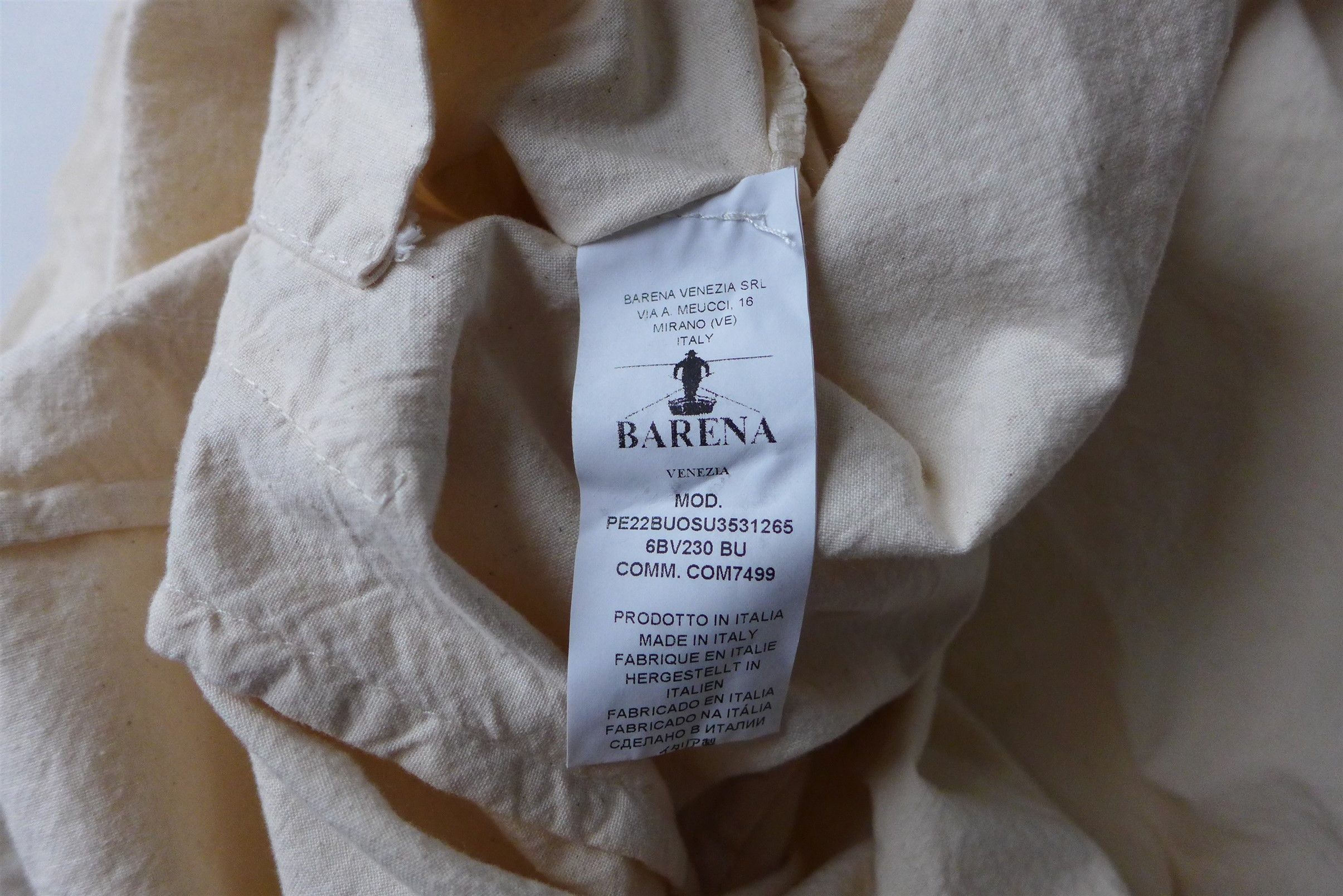 Barena Barena Oversized Stae Garzoto Overshirt - Ecru Cotton Size US XL / EU 56 / 4 - 19 Thumbnail