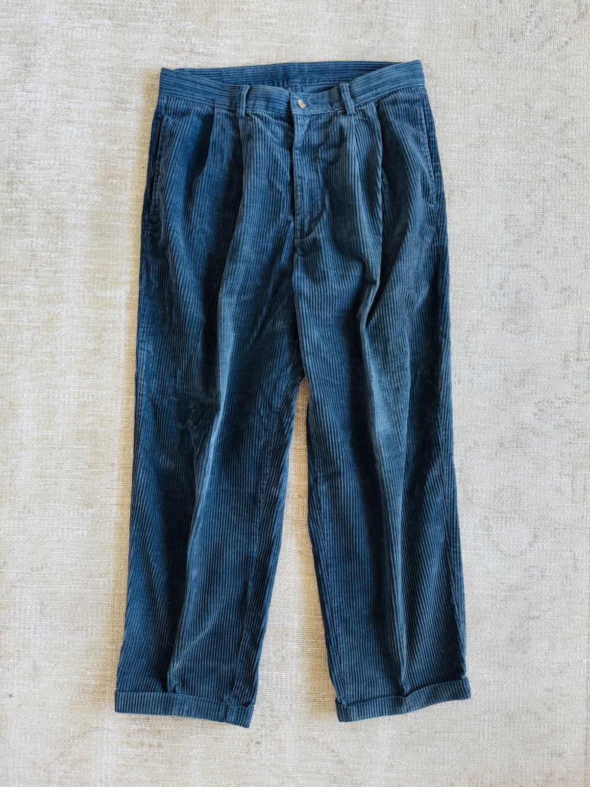 Gap × Vintage Vintage GAP blue corduroy pleated pants 80s sz 31 Size US 31 - 4 Thumbnail
