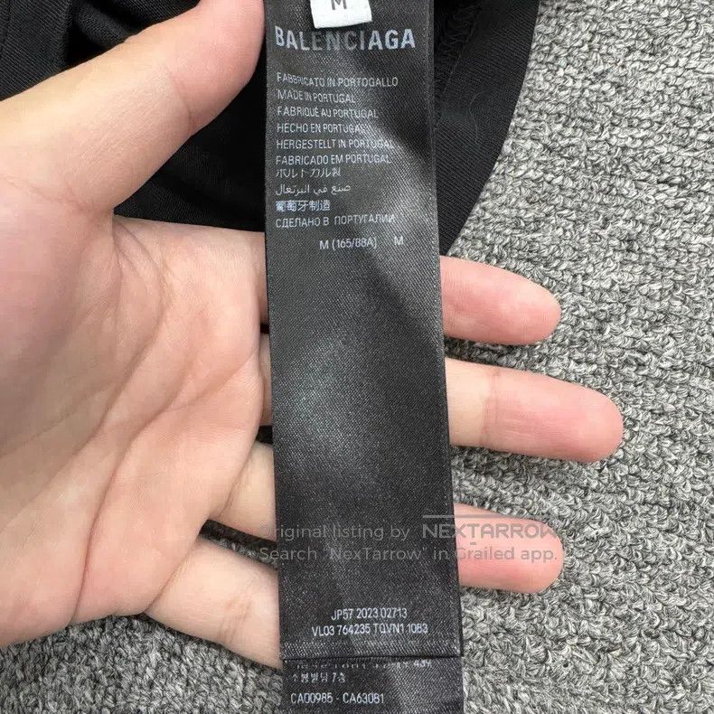 Balenciaga Balenciaga Reflective Letter Printed Short Sleeve Size US M / EU 48-50 / 2 - 3 Thumbnail