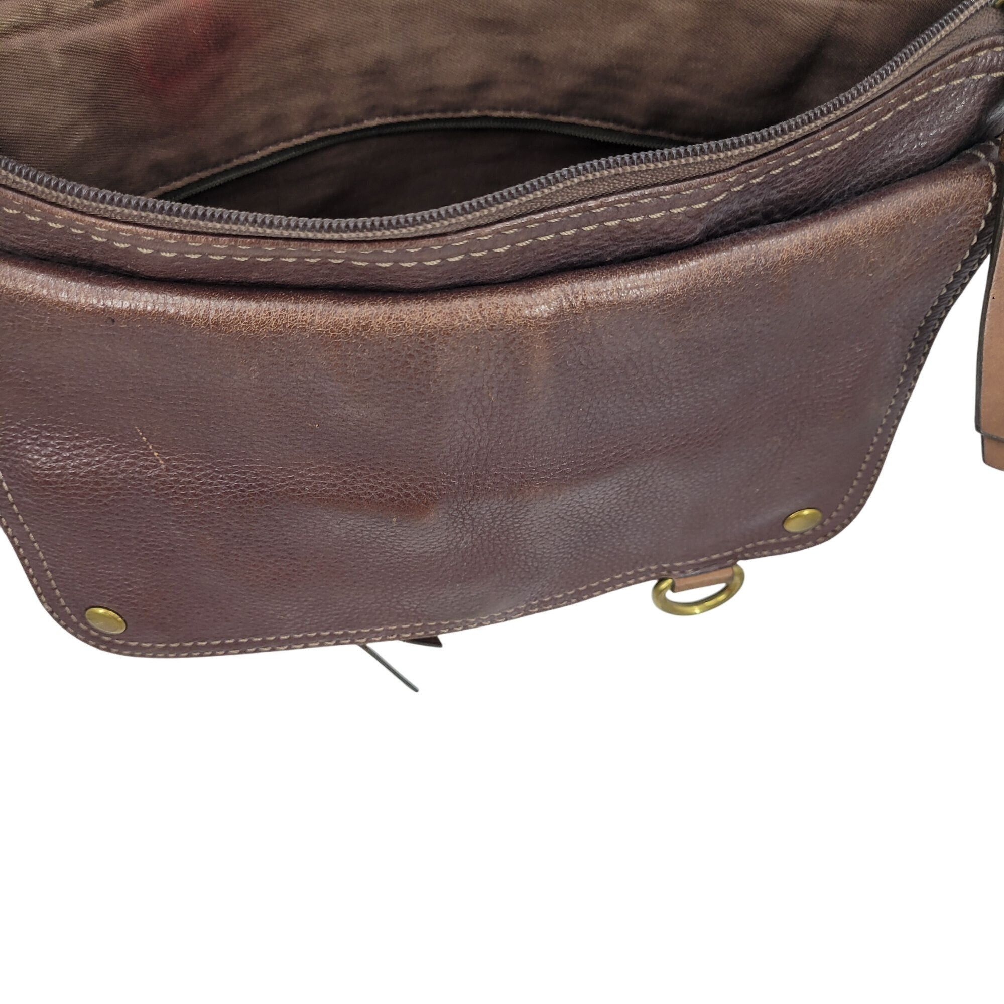 Fossil Vtg Fossil Morgan Brown Pebble Leather Crossbody Bag Multipl Size ONE SIZE - 8 Thumbnail