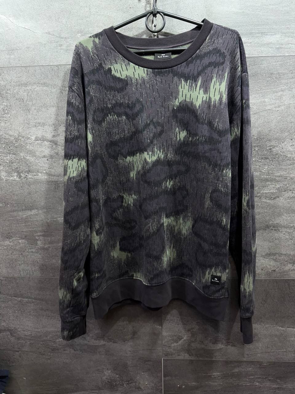 Paul Smith PAUL SMITH Camo Print Sweatshirt Military Black Green Size US XXL / EU 58 / 5 - 1 Thumbnail