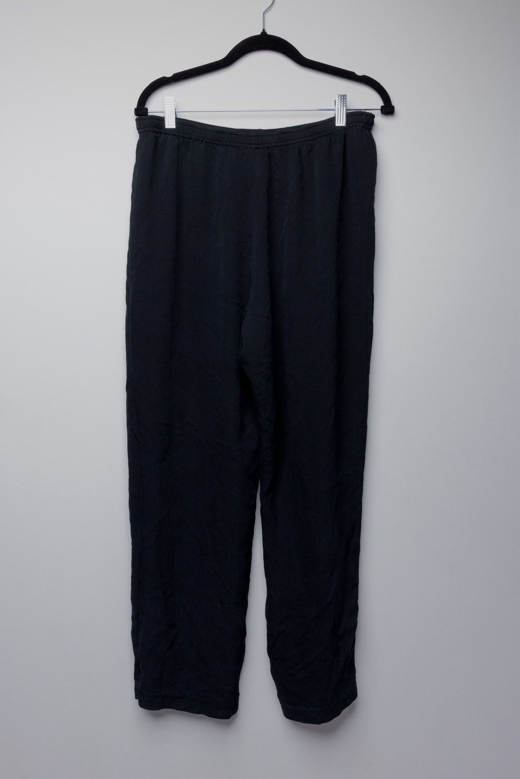 Other Tess Black Silk Drawstring Trousers Size US 34 / EU 50 - 2 Thumbnail