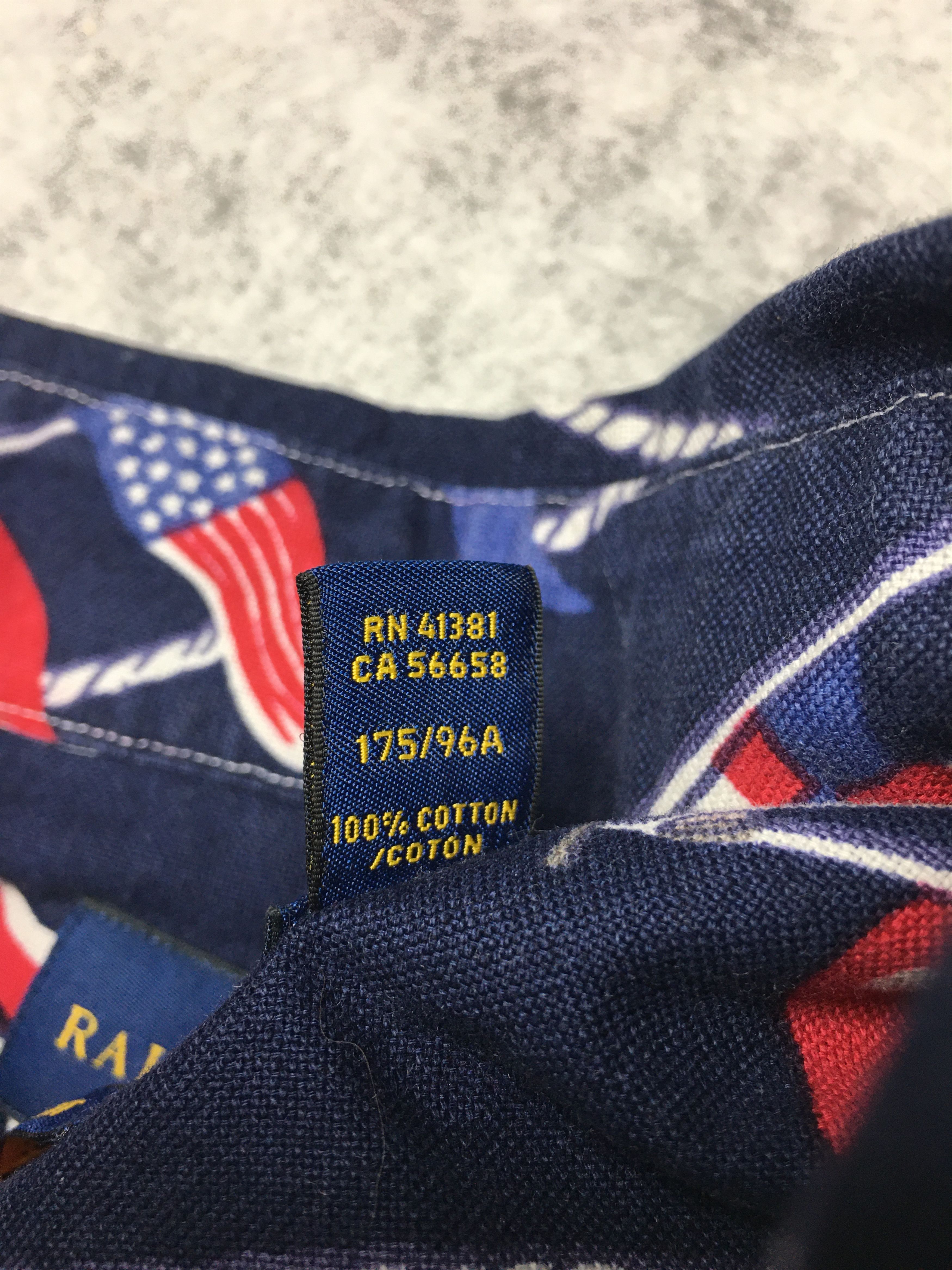 Polo Ralph Lauren Polo Ralph Lauren Men's Oxford Slim Fit Shirt Flag USA Print Size US M / EU 48-50 / 2 - 11 Thumbnail