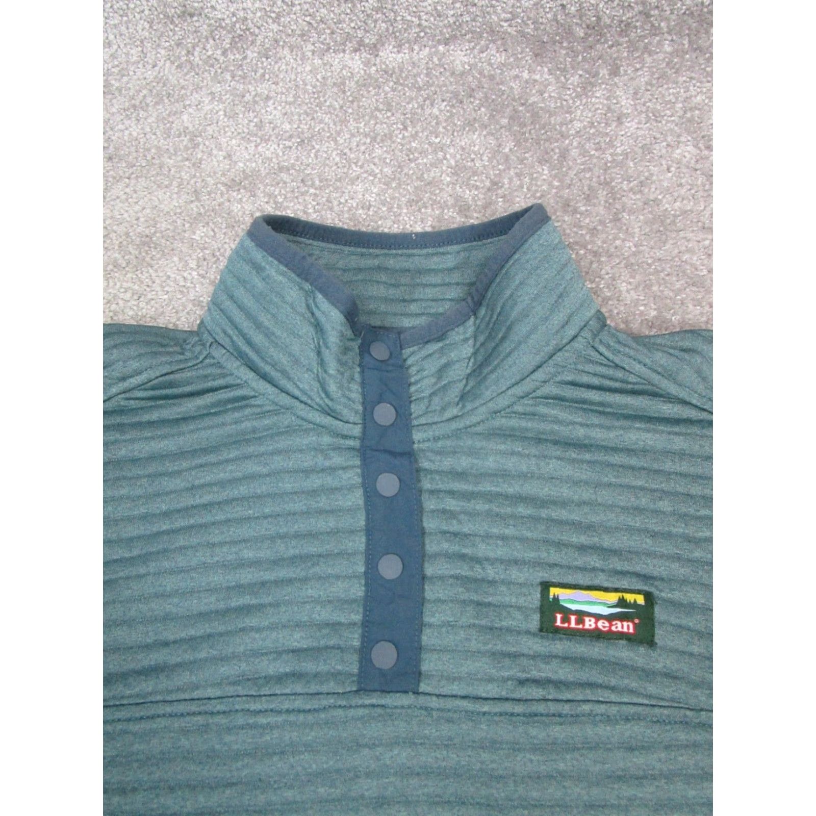 Vintage L.L.Bean Sweater Mens M Green Hiking Fleece Pullover Mock Neck Outdoor Sports Shirt Mens Size US M / EU 48-50 / 2 - 2 Thumbnail