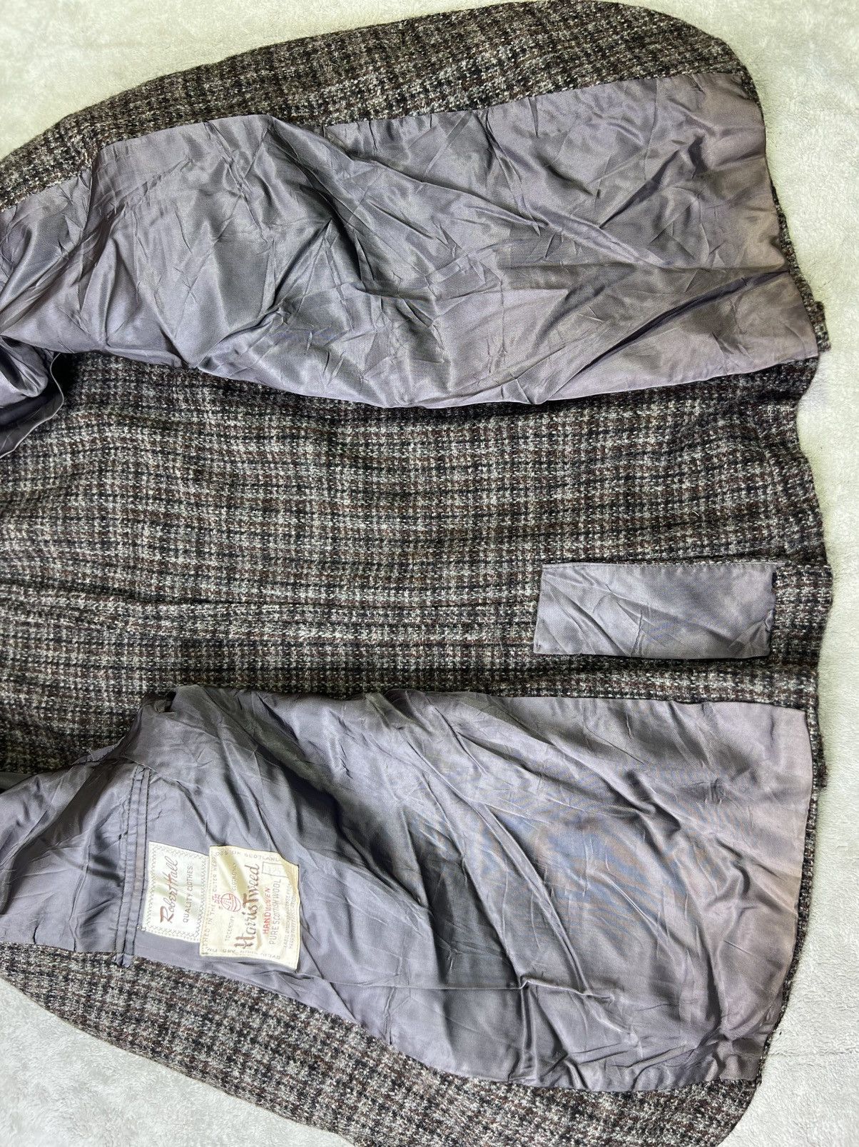 Harris Tweed Harris Tweed Pure Scottish Wool Blazer Brown Multi Check Size 40R - 8 Thumbnail