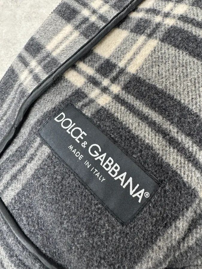 Dolce & Gabbana 2000s Dolce & Gabbana Grey Checkered Wool Jacket Size US M / EU 48-50 / 2 - 10 Thumbnail