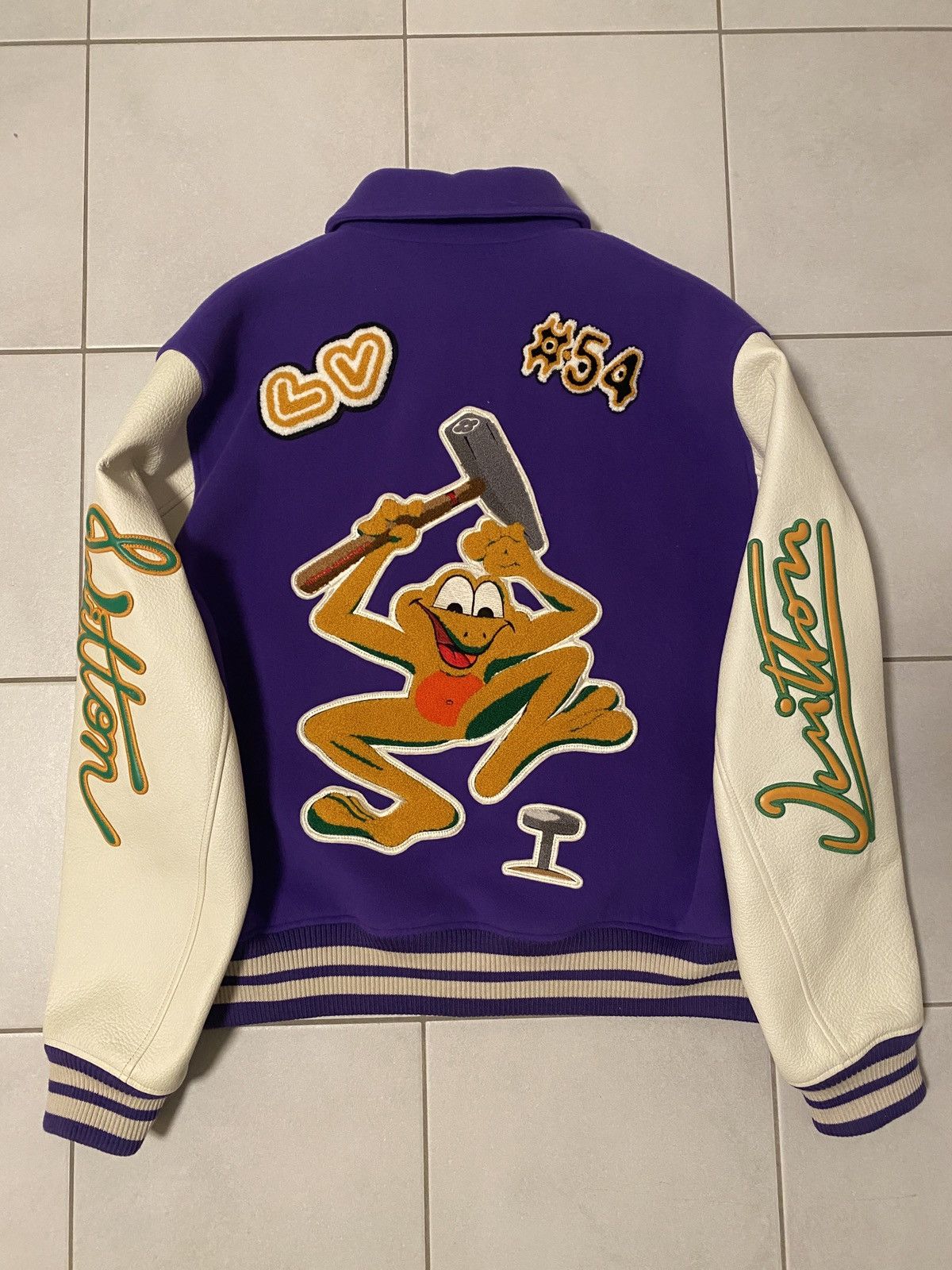 Louis Vuitton × Virgil Abloh Louis Vuitton X Virgil Abloh AW22 purple frog varsity jacket Size US XXL / EU 58 / 5 - 14 Thumbnail