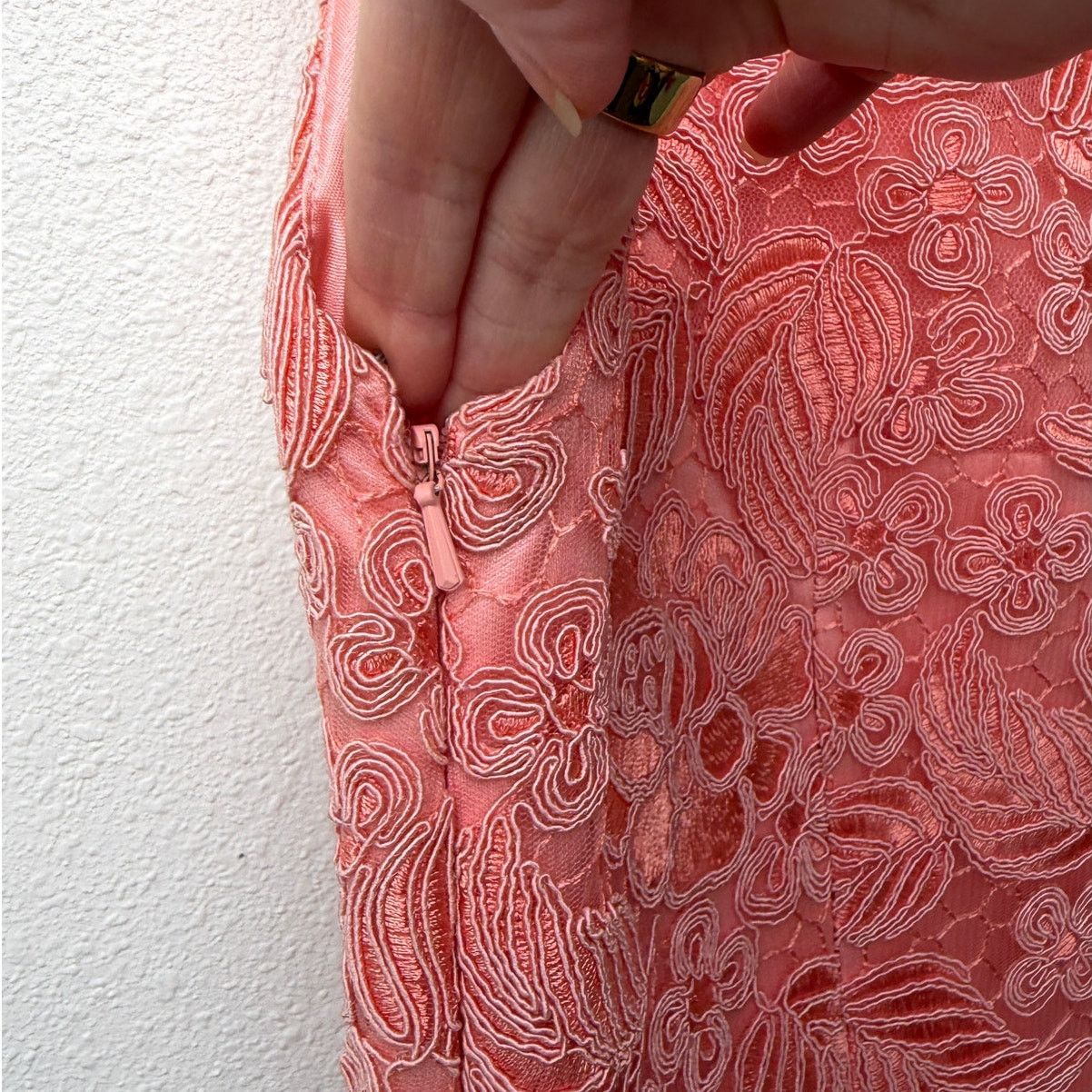 Other Sue Wong Nocturne Peach Embroidered Dress Women 16 Size XXL / US 16-18 / IT 52-54 - 11 Thumbnail