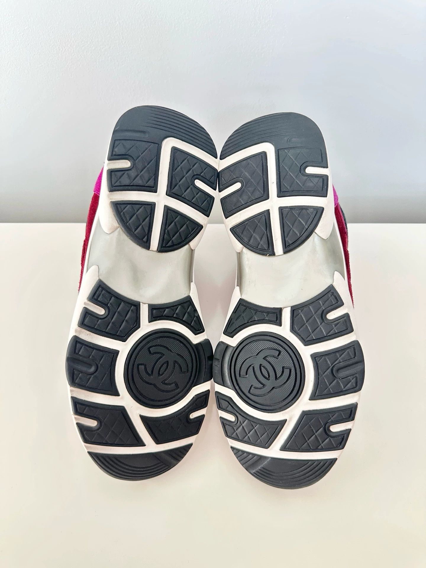 Chanel CHANEL round-toe lace-up low-top wmn burgundy Size US 5 / IT 35 - 8 Thumbnail