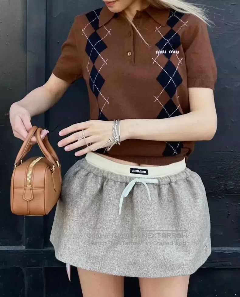 Miu Miu Miu Miu 38 Tweed fluffy skirt Size 37" - 6 Thumbnail