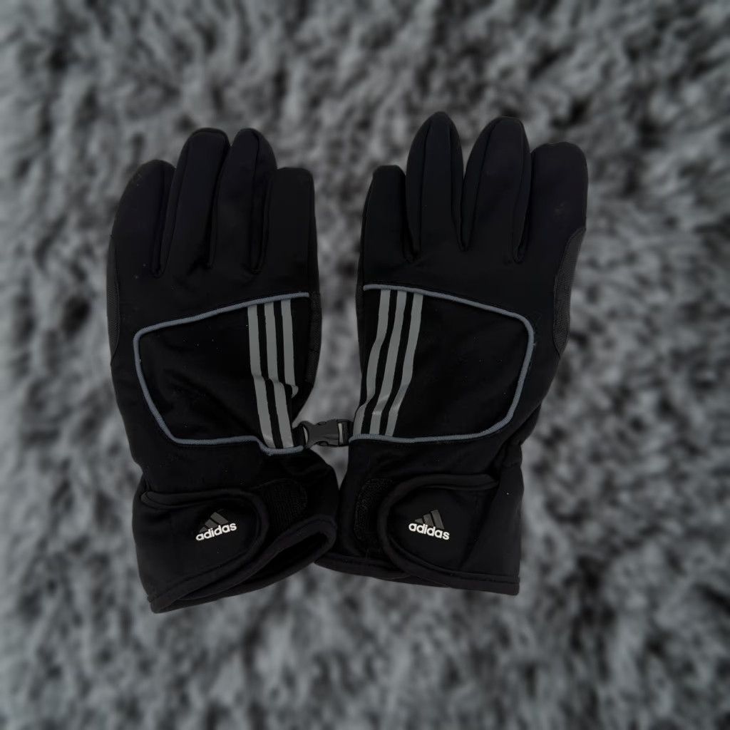 Adidas Adidas Gloves Mens L/XL 10" Black ClimaWarm Insulated Winter Glove Running Jogging Walking Outdoor Sports Grip Patches Reflective 3-Stripes Mens L/XL Size ONE SIZE - 1 Thumbnail