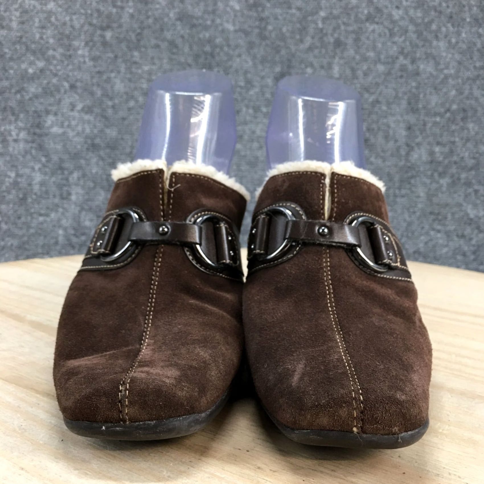 Vintage Aerosoles Sandals Womens 7.5 M Cinch Of Salt Slip On Lined Mules Brown Suede Size US 8 / IT 38 - 7 Thumbnail