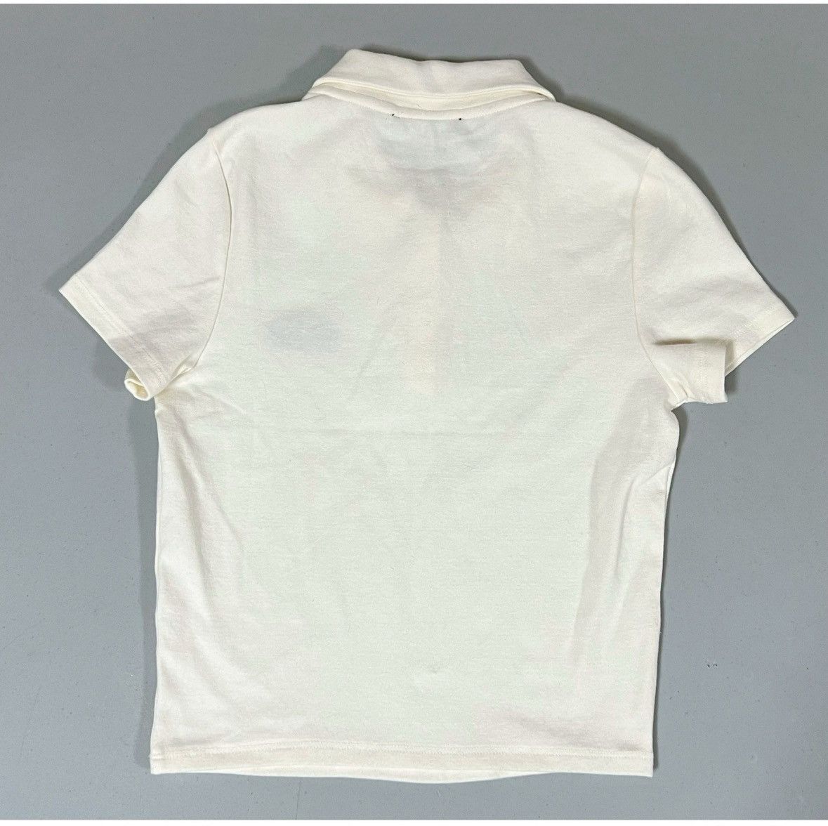 Vintage White ‘NYC’ Collared Button-Up Polo Shirt Top Blouse Size S🤍 Size S / US 4 / IT 40 - 3 Thumbnail