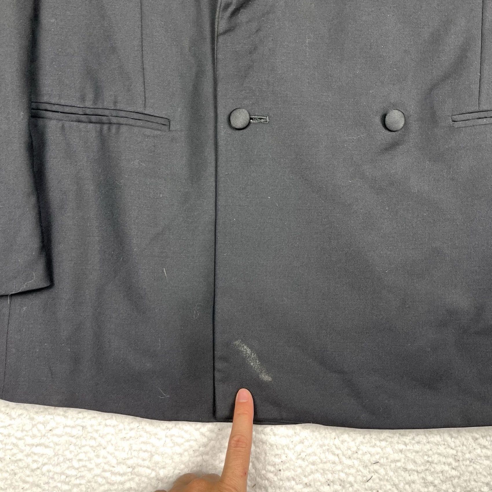 Ermenegildo Zegna VINTAGE Ermenegildo Zegna Suit Tuxedo Double Breasted Black Solid 42R Pants 38x32 Mens 90s Classic Size 42R - 3 Thumbnail