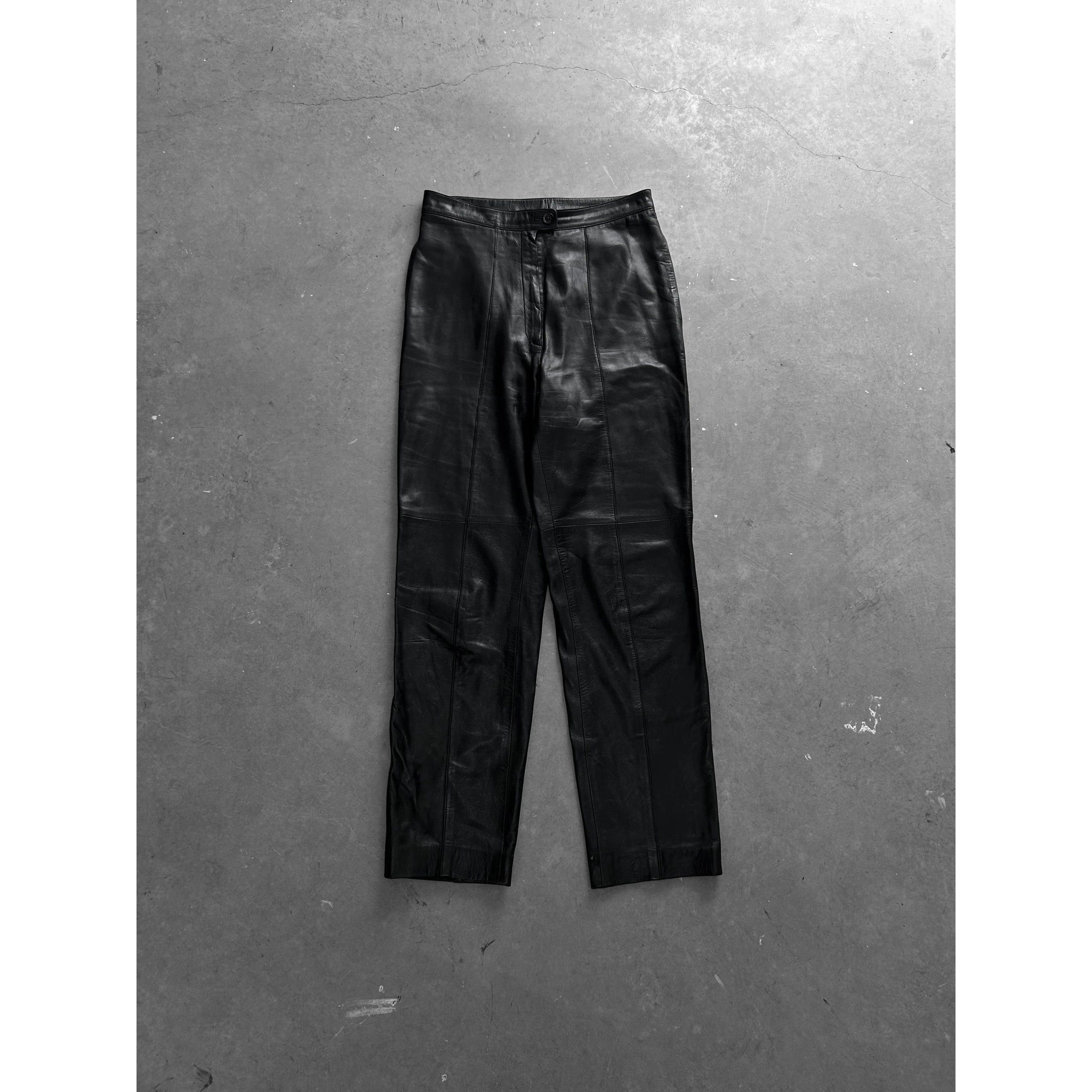 Loewe Loewe 1990's Black Leather Pants Size US 31 - 2 Thumbnail