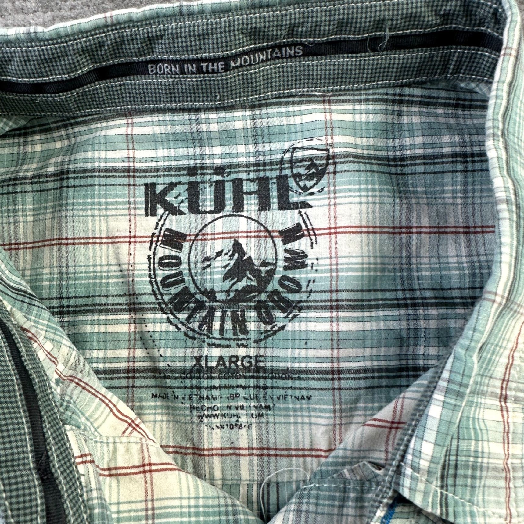 Vintage Kuhl Shirt XL Green Button-Up Outdoors Western Plaid Casual Shirt Mens Size US XL / EU 56 / 4 - 6 Thumbnail