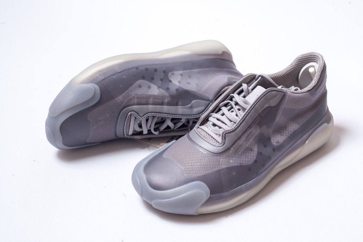 PRADA Luna Rossa Gray Sneakers Size 36 2/3 F 1/2 US