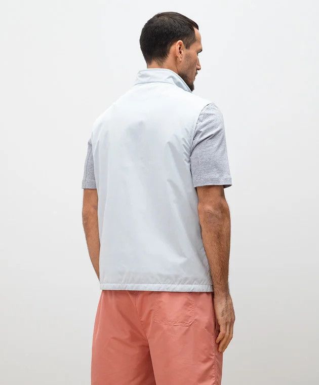 Brunello Cucinelli o1y0526 Vest in Sky Blue Size US XL / EU 56 / 4 - 3 Thumbnail