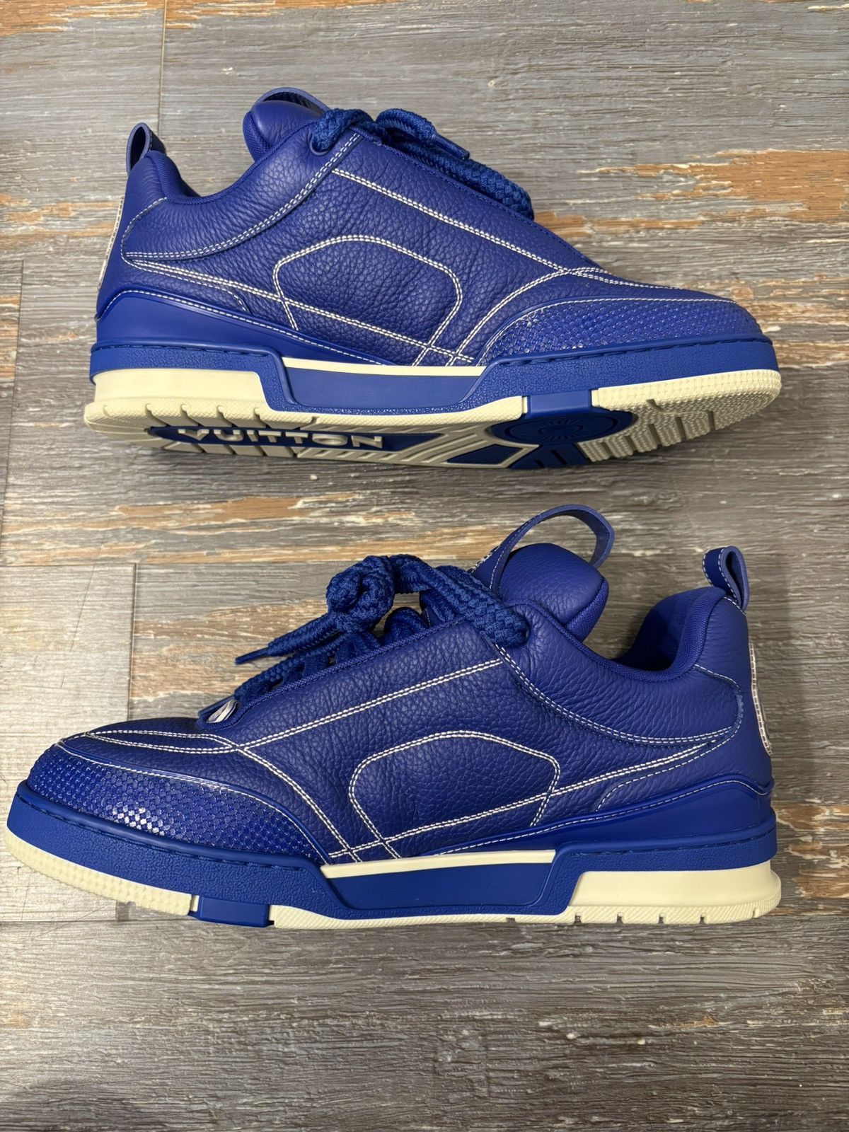 Louis Vuitton Louis Vuitton LV Skate Sneaker Blue Size 13 Size US 13 / EU 46 - 3 Thumbnail