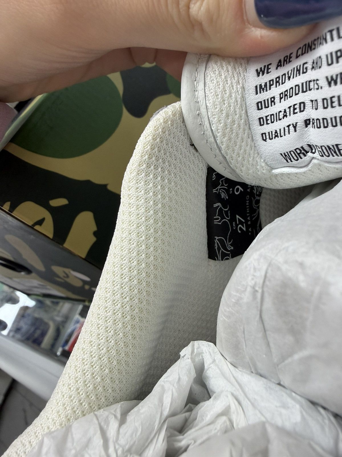 Bape Bape Skatestas (Grey/White) Size US 9 / EU 42 - 7 Thumbnail