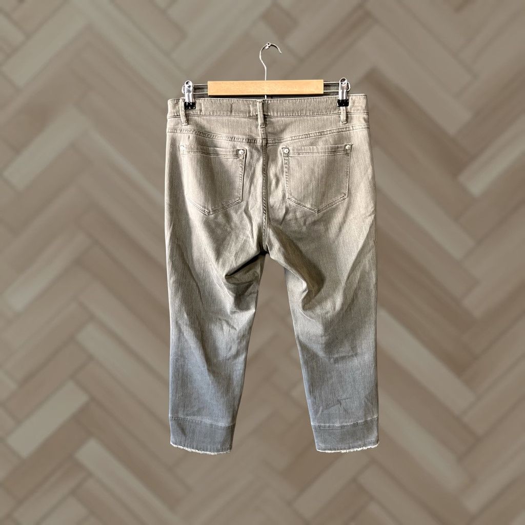 J. Jill J. Jill Denim Womens Green Denim Authentic Fit Cropped Jeans Size 8 Straight Leg Size 30" / US 8 / IT 44 - 1 Thumbnail