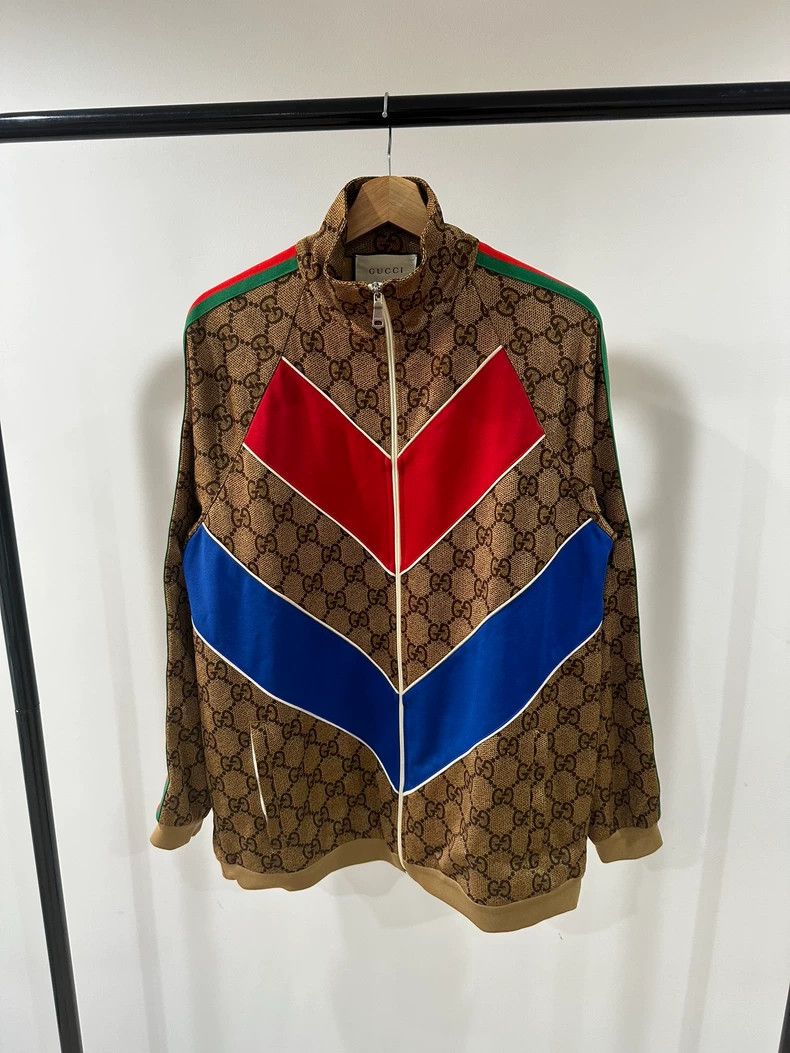 Gucci Gucci Red and blue striped GG old flower full print logo zi Size US XS / EU 42 / 0 - 1 Thumbnail