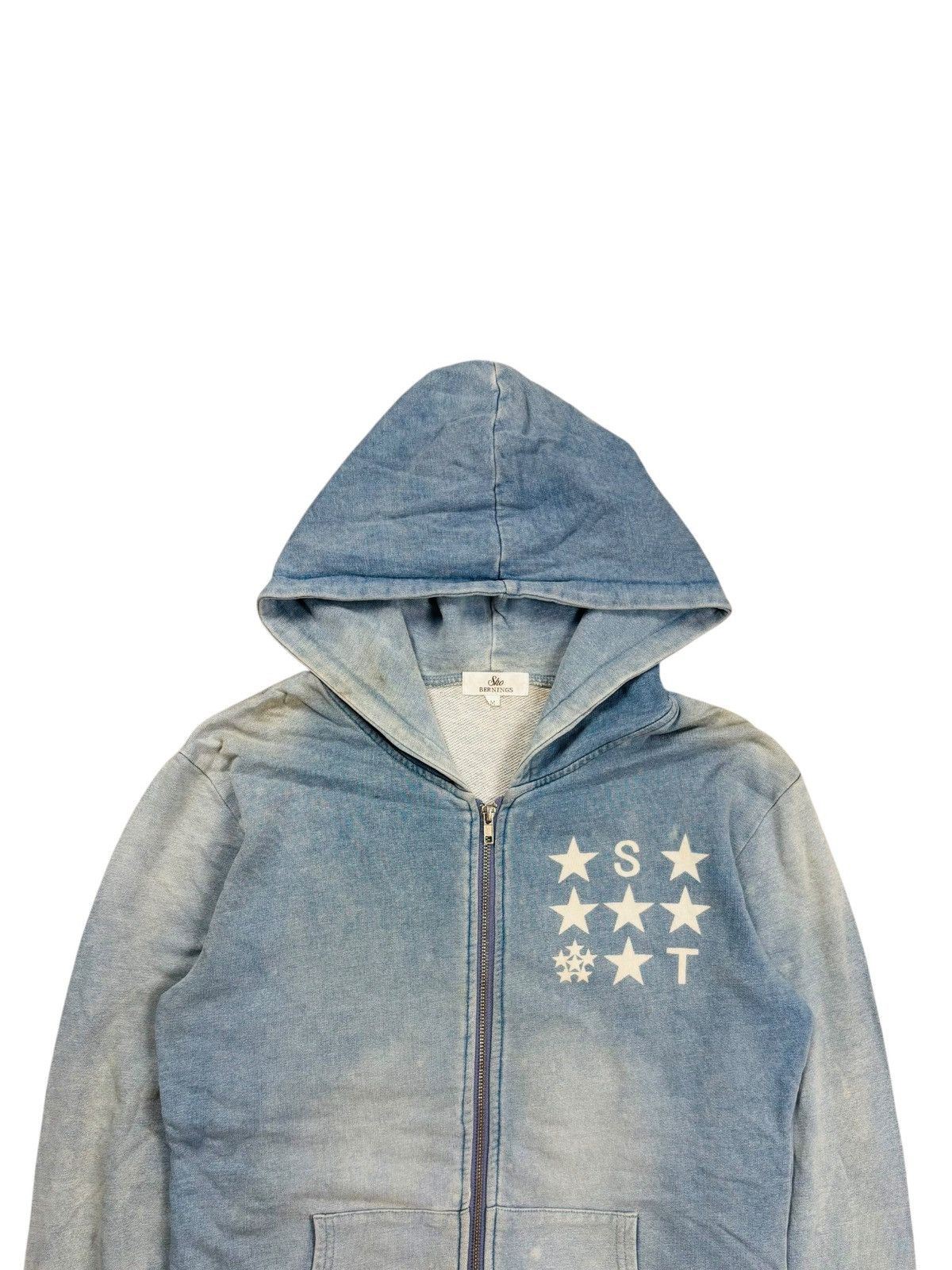 If Six Was Nine 2000s Berning Sho Mud Wash America Flag Patchwork Zip Hoodie Size US M / EU 48-50 / 2 - 3 Thumbnail