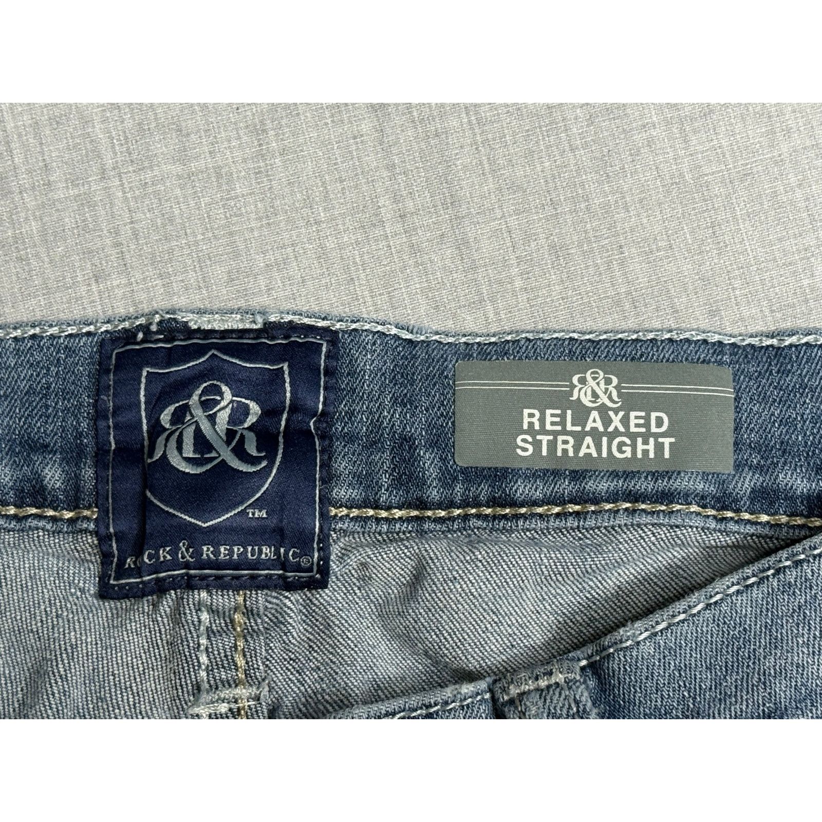 Rock & Republic Rock & Republic Grady Relaxed Straight Jeans 34x30 Size US 34 / EU 50 - 3 Thumbnail