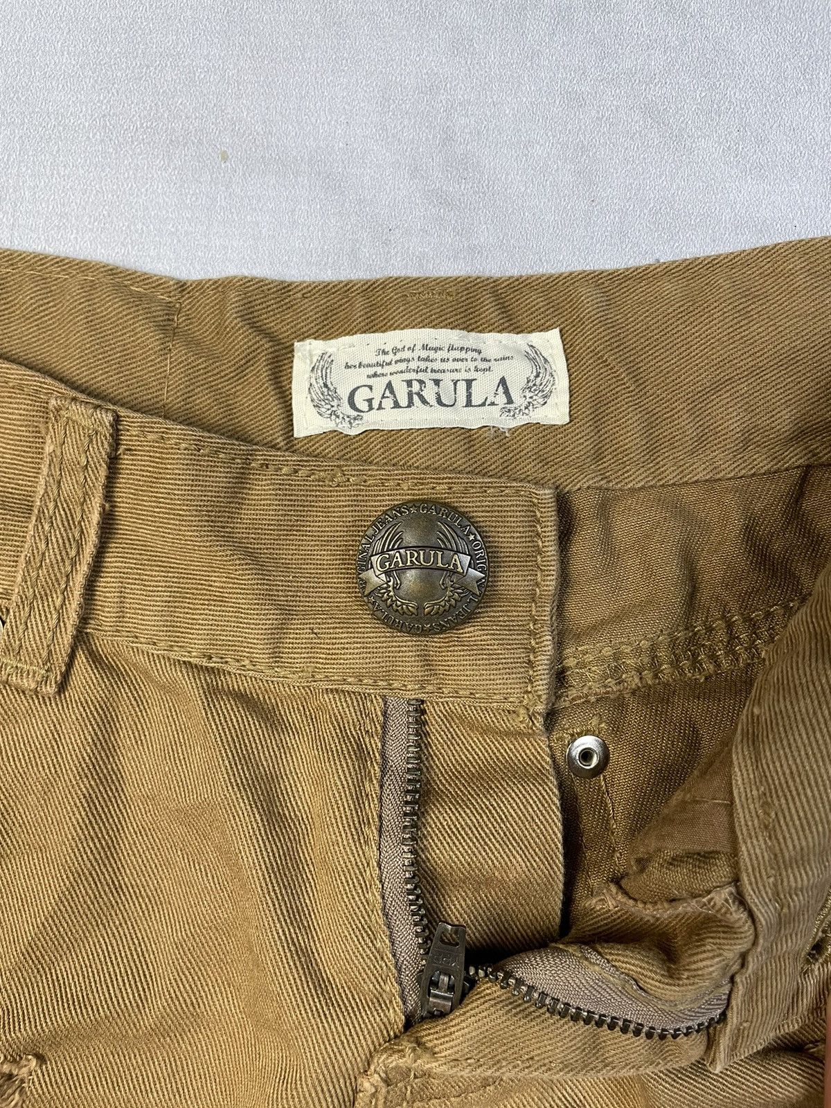 Japanese Brand 2000s Garula Gyaru Gal Studded Distressed Low Rise Shorts Size 27" / US 4 / IT 40 - 7 Thumbnail