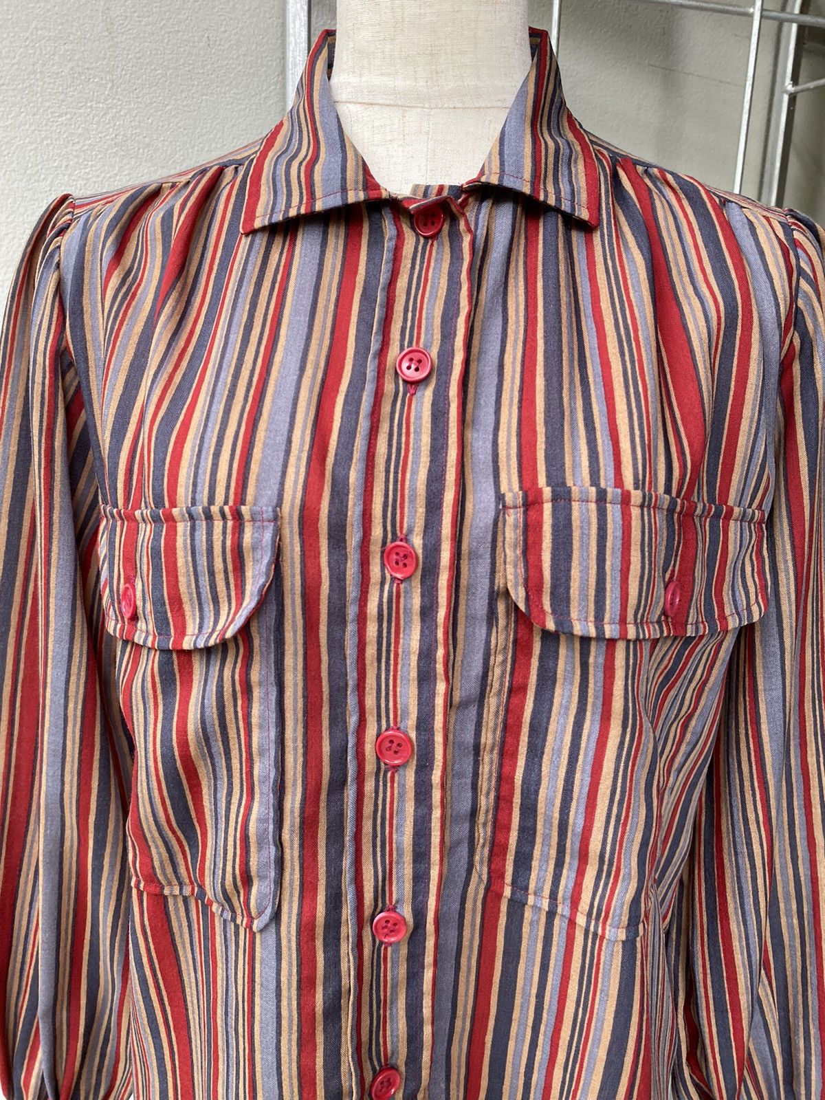 Givenchy Givenchy Multicolor Striped Long-Sleeve Shirt Size S / US 4 / IT 40 - 8 Thumbnail