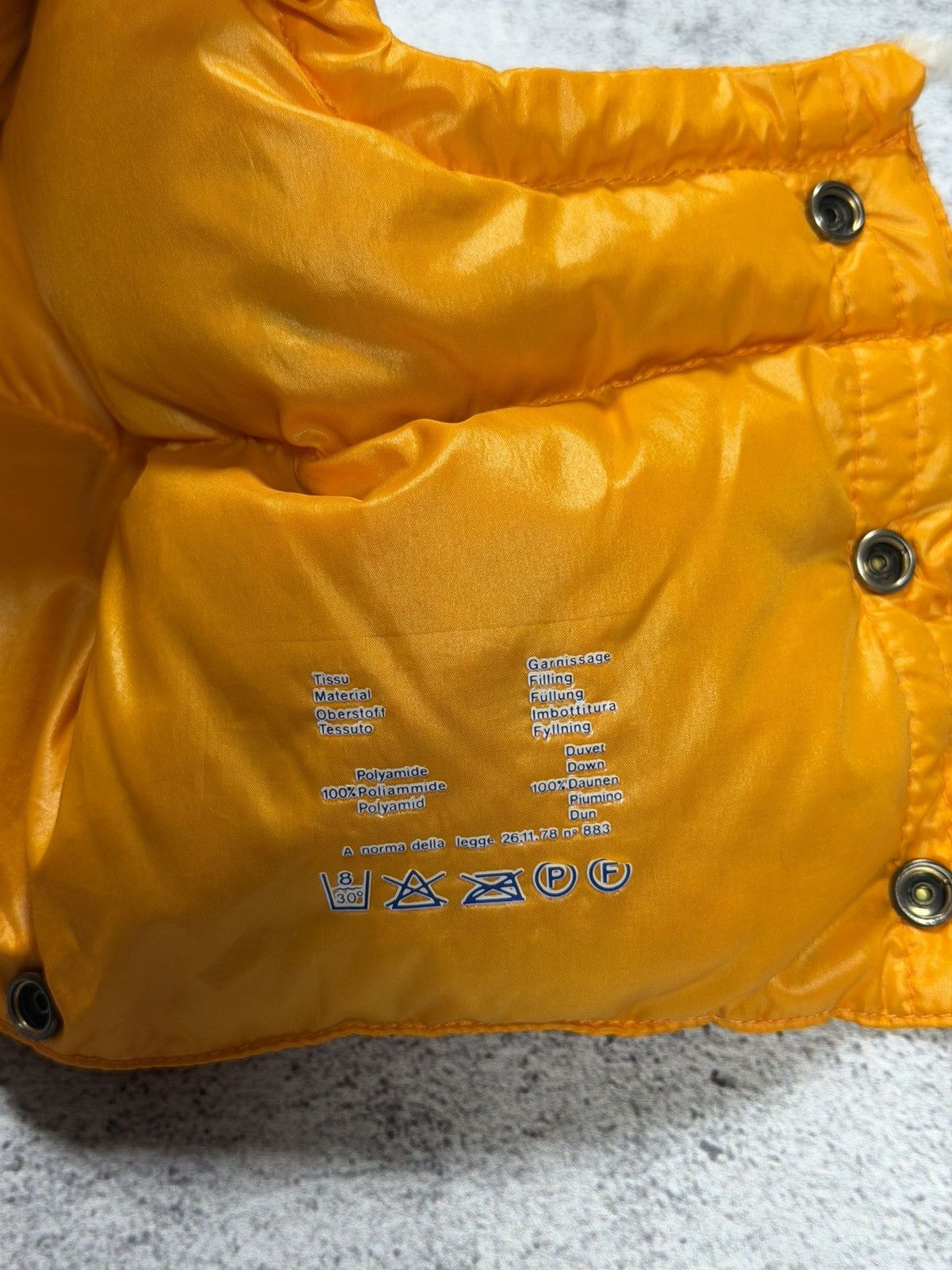 Moncler Vintage Moncler Down Jacket Orange Hooded Made in Italy 1981 Size US XL / EU 56 / 4 - 13 Thumbnail