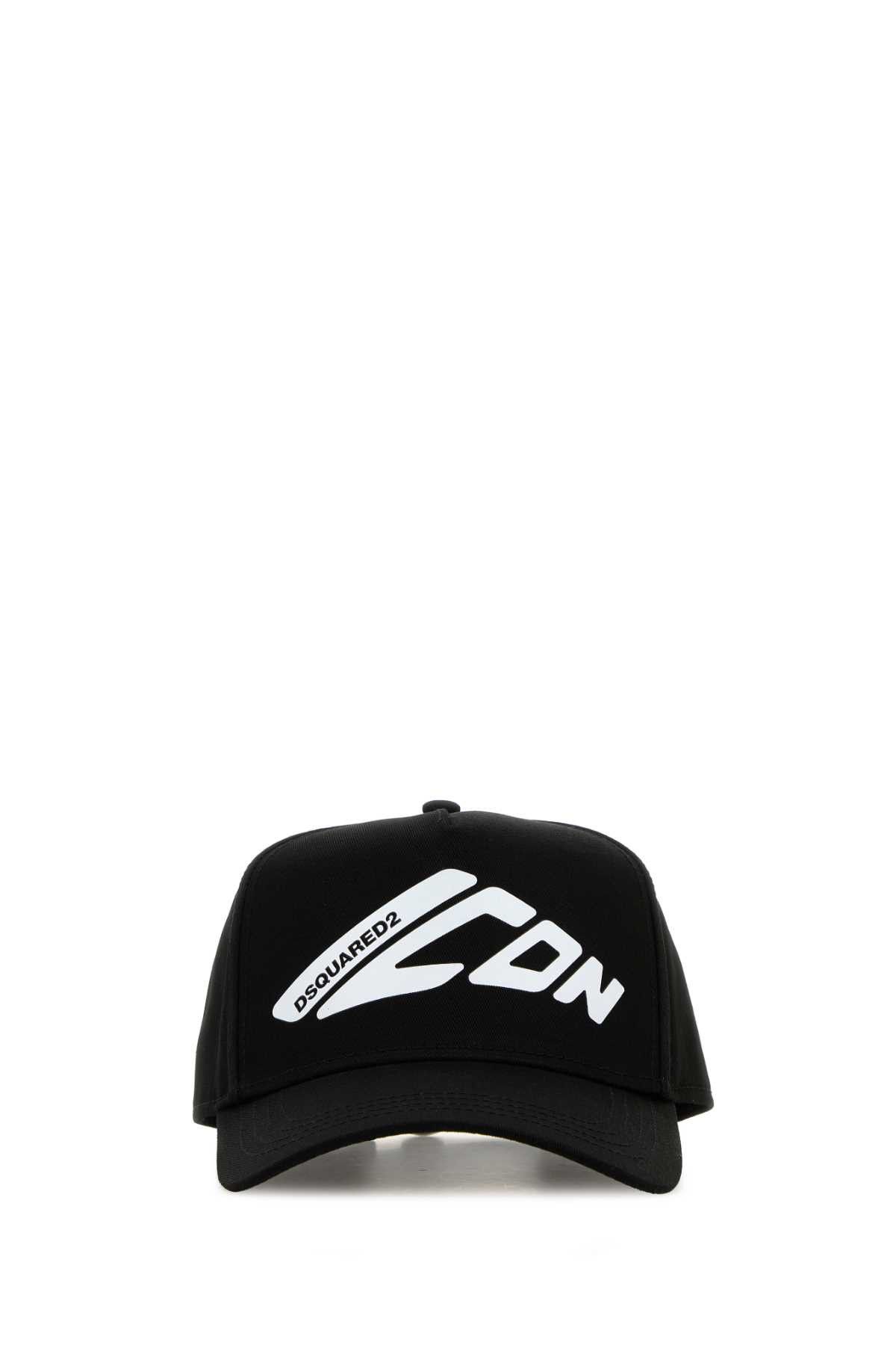 Dsquared2 Black Cotton Baseball Cap Size ONE SIZE - 1 Thumbnail