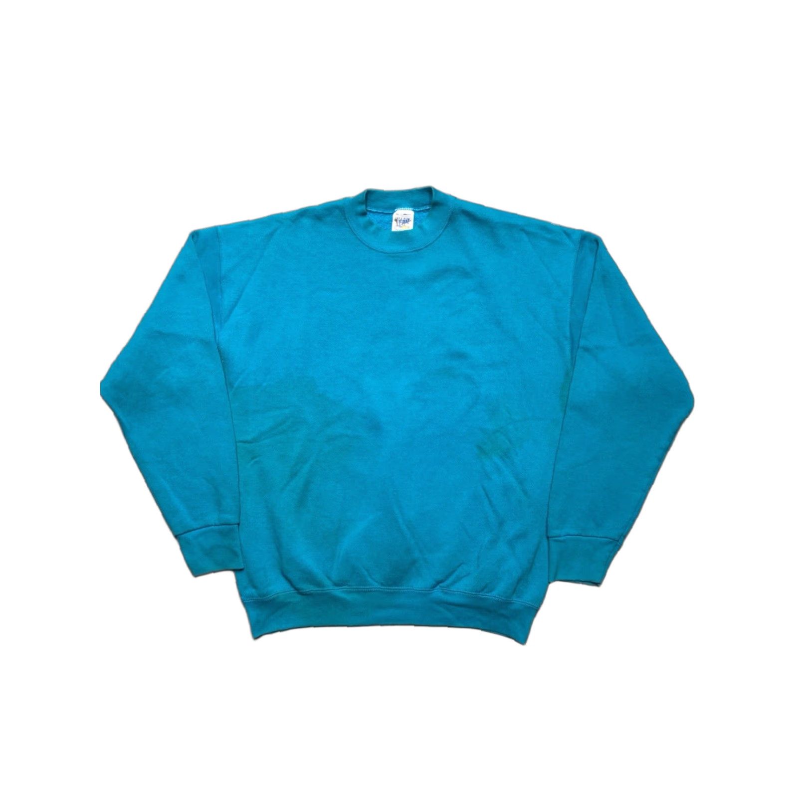 Vintage VINTAGE 90s crewneck sweatshirt blank plain teal blue pullover adult XL Sweatshirt Men XL Blue 90s Pullover Mens Size US XL / EU 56 / 4 - 1 Thumbnail