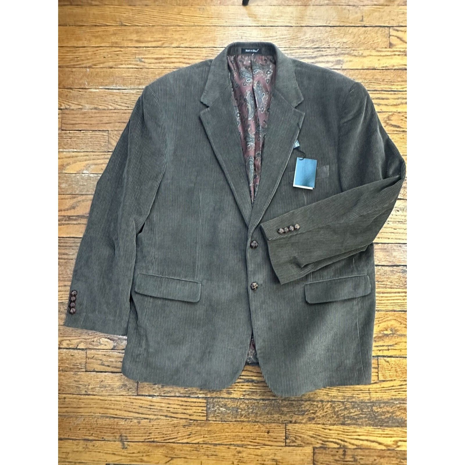 image of Lauren Ralph Lauren Ralph Laurent Polo Corduroy Blazer Sports Jacket 48R Dark Bro in Brown (Size Me