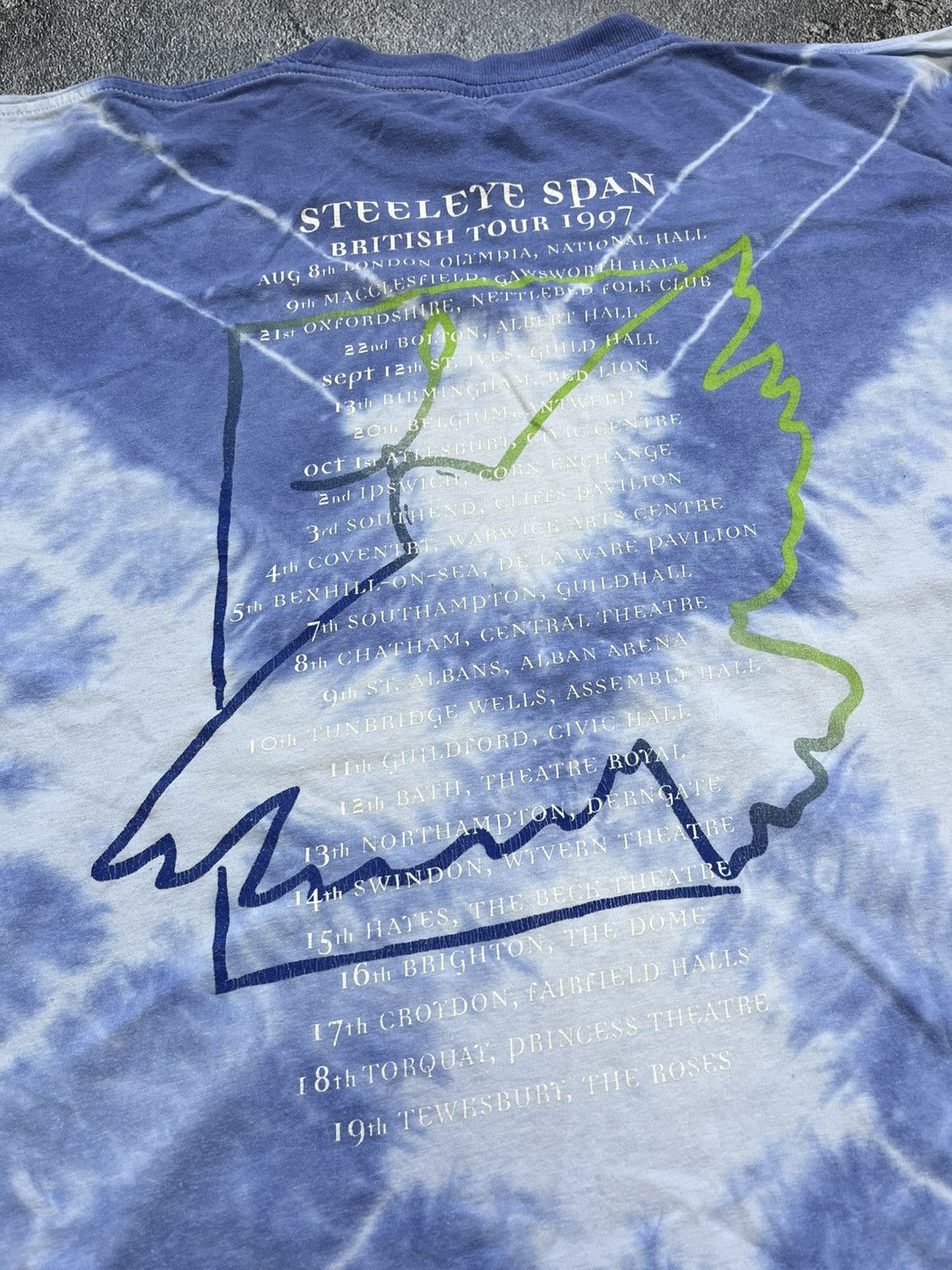 Band Tees × Vintage Steeleye Span Tie Dye Shirt UK Tour 97 Folk Rock Band Men's Size US XL / EU 56 / 4 - 4 Thumbnail