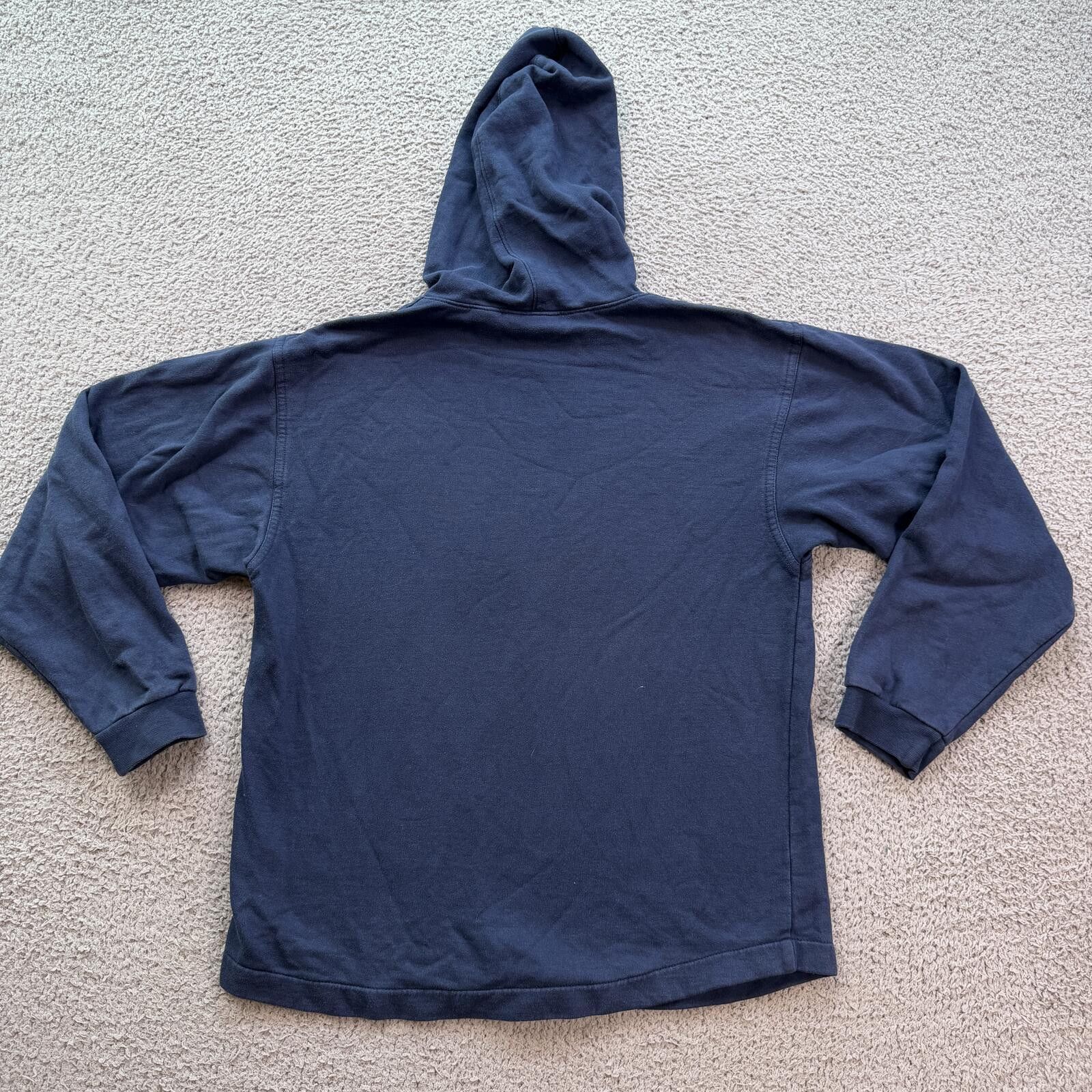 Reebok Vintage Y2K Reebok Center Logo Hoodie Navy Sweatshirt Size US L / EU 52-54 / 3 - 2 Thumbnail