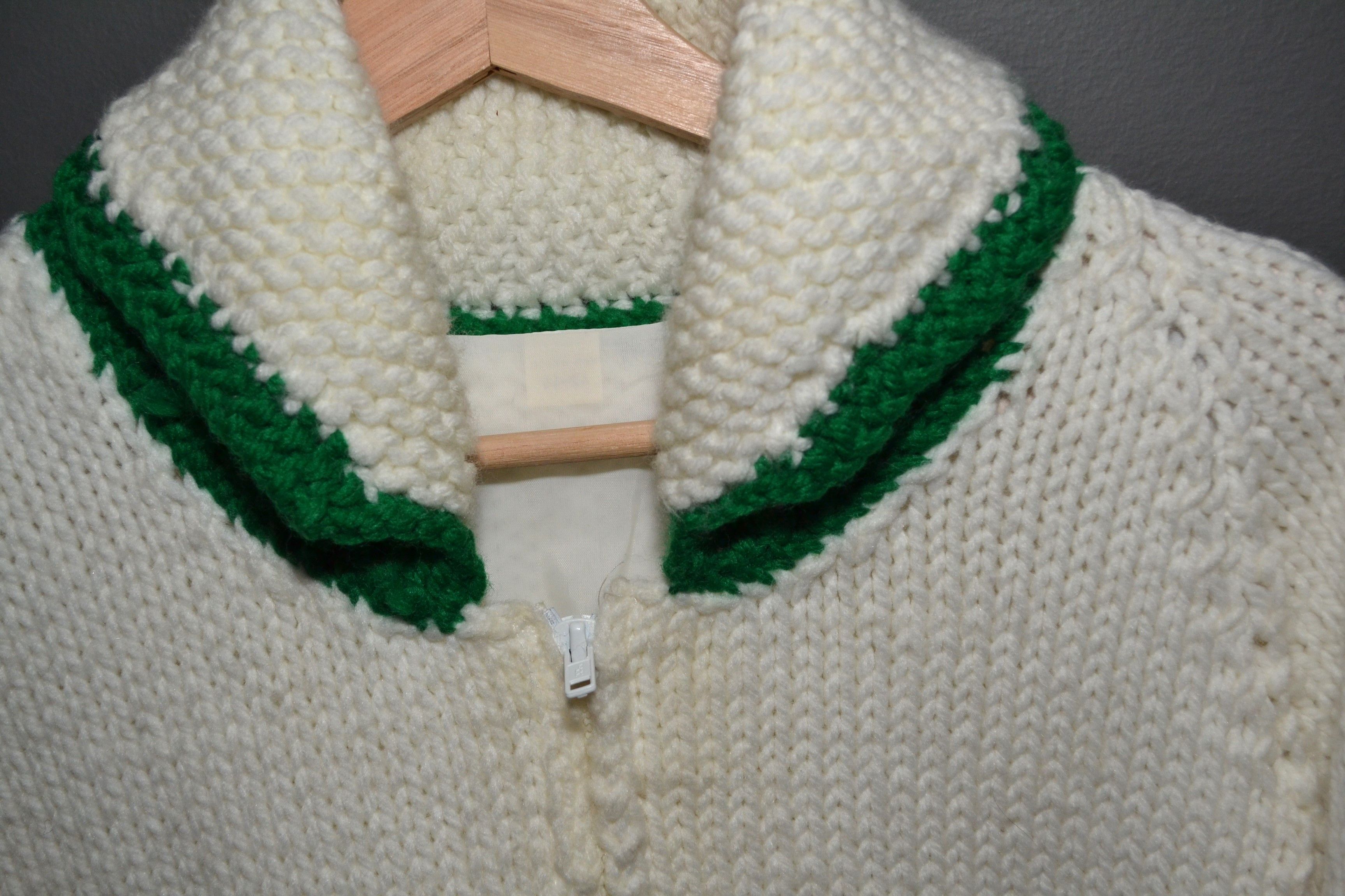 Handmade Cowichan Mary Maxim Canada Goose Hunt Sweater Cobra Chiken Size US L / EU 52-54 / 3 - 5 Thumbnail