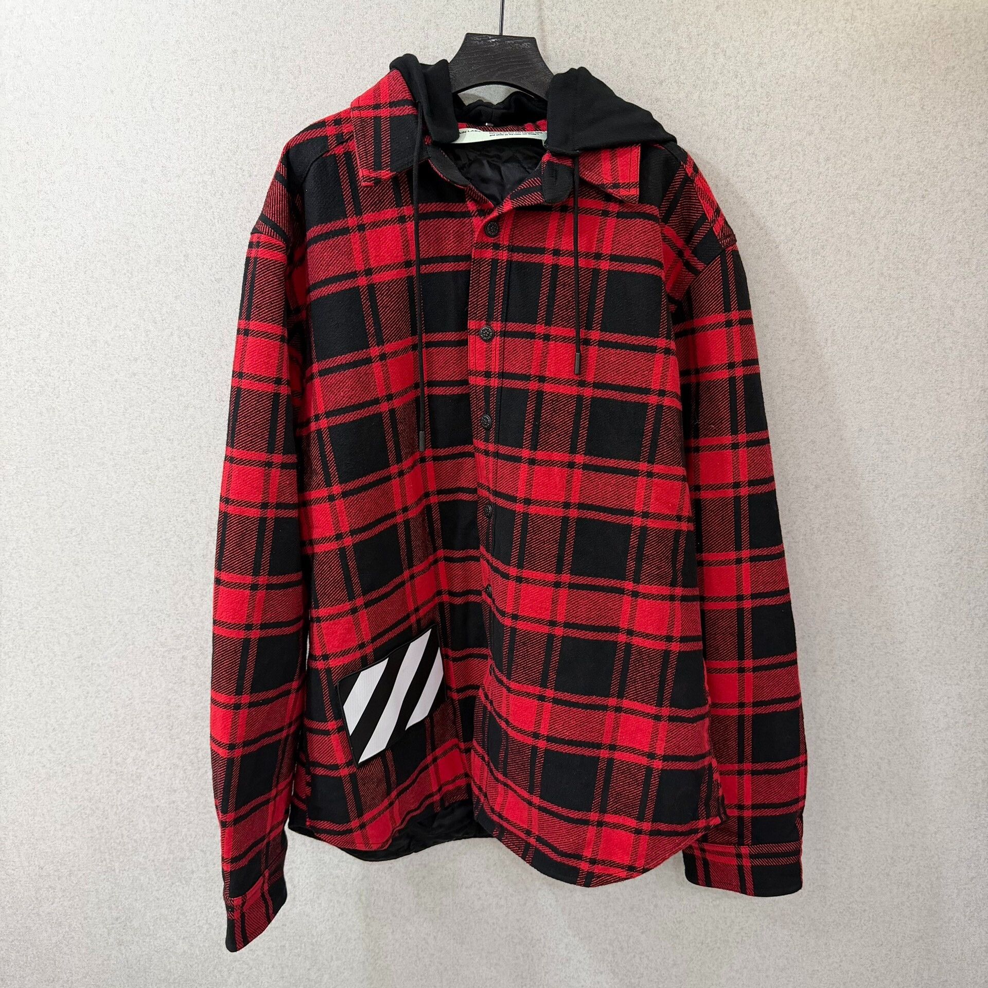 Off-White Off-White Plaid Cotton White Heavy Coat m Men Size US M / EU 48-50 / 2 - 1 Thumbnail