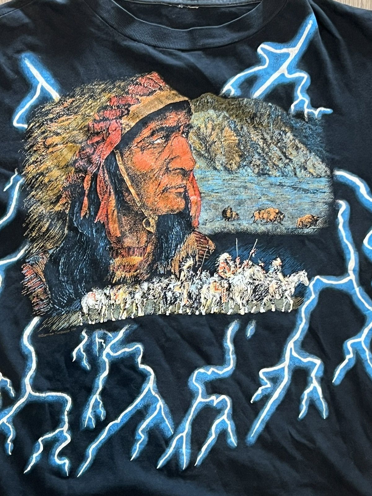 Native Vintage American Thunder AOP Lightning Native American Tee Size US M / EU 48-50 / 2 - 5 Thumbnail
