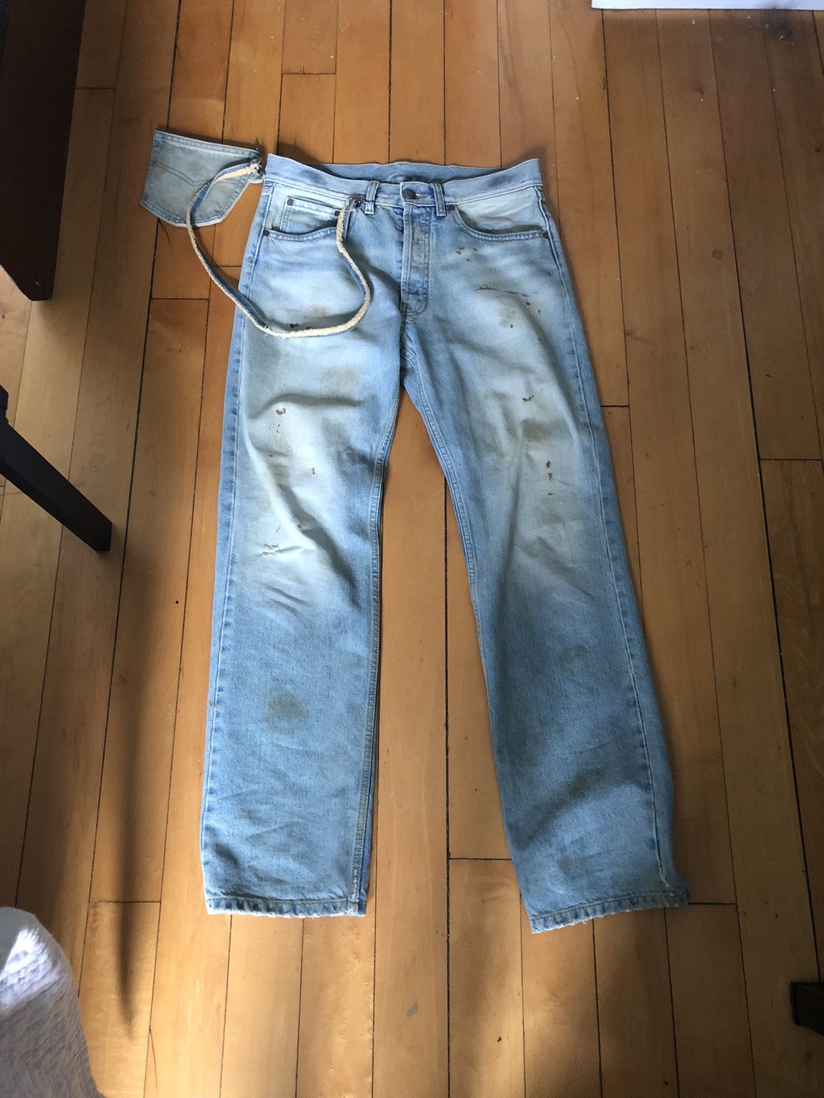 Maison Margiela Rare Maison Margiela Distressed Jeans with Strap Pouch Size US 30 / EU 46 - 3 Thumbnail