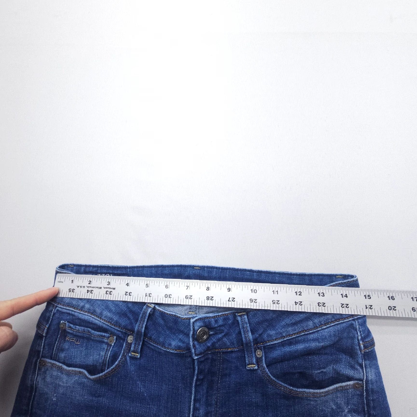 G-Star G-Star Raw 3301 Jeans - High Rise Skinny Denim - Women - Size 29 x 34 - Blue Stretch Cotton Blend - 5-Pocket - Vintage: No Size 29" - 7 Thumbnail