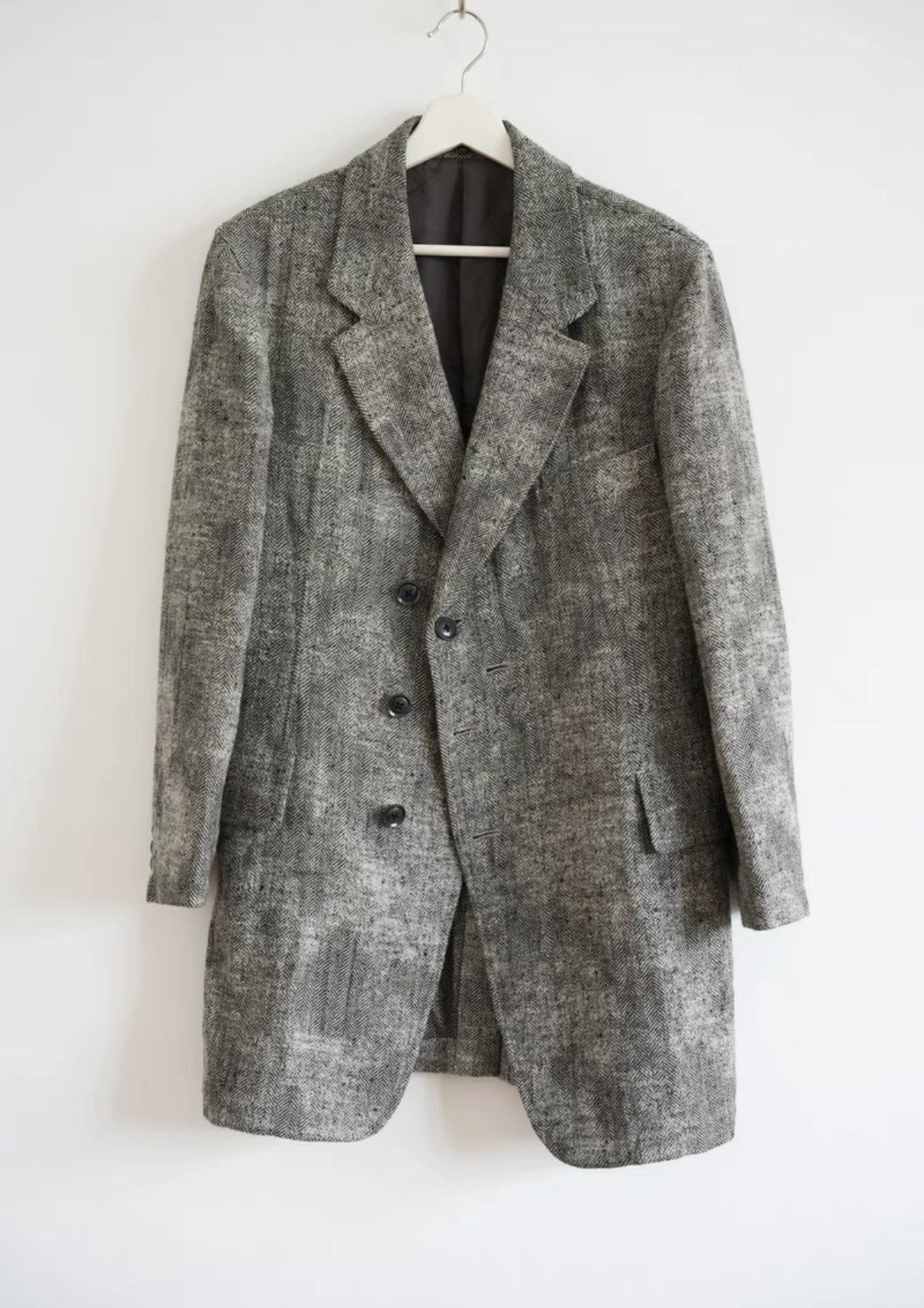 Yohji Yamamoto Yohji Yamamoto 11AW Chemical-Dyed Herringbone Suit Size US M / EU 48-50 / 2 - 1 Thumbnail