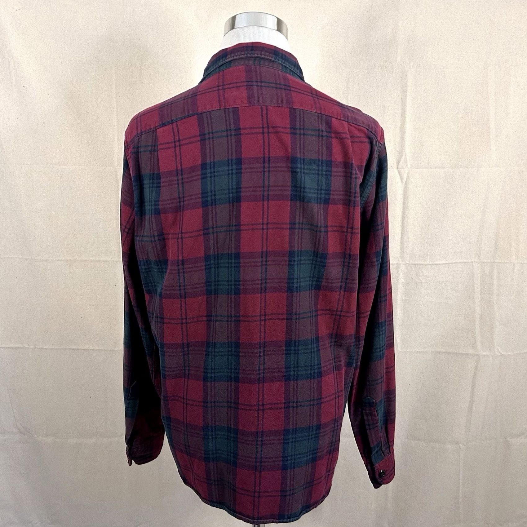 J.Crew J.CREW Button-Front Plaid Flannel Shrit Red Cotton Shirt L Mens Casual 70s N/A Size US L / EU 52-54 / 3 - 5 Thumbnail