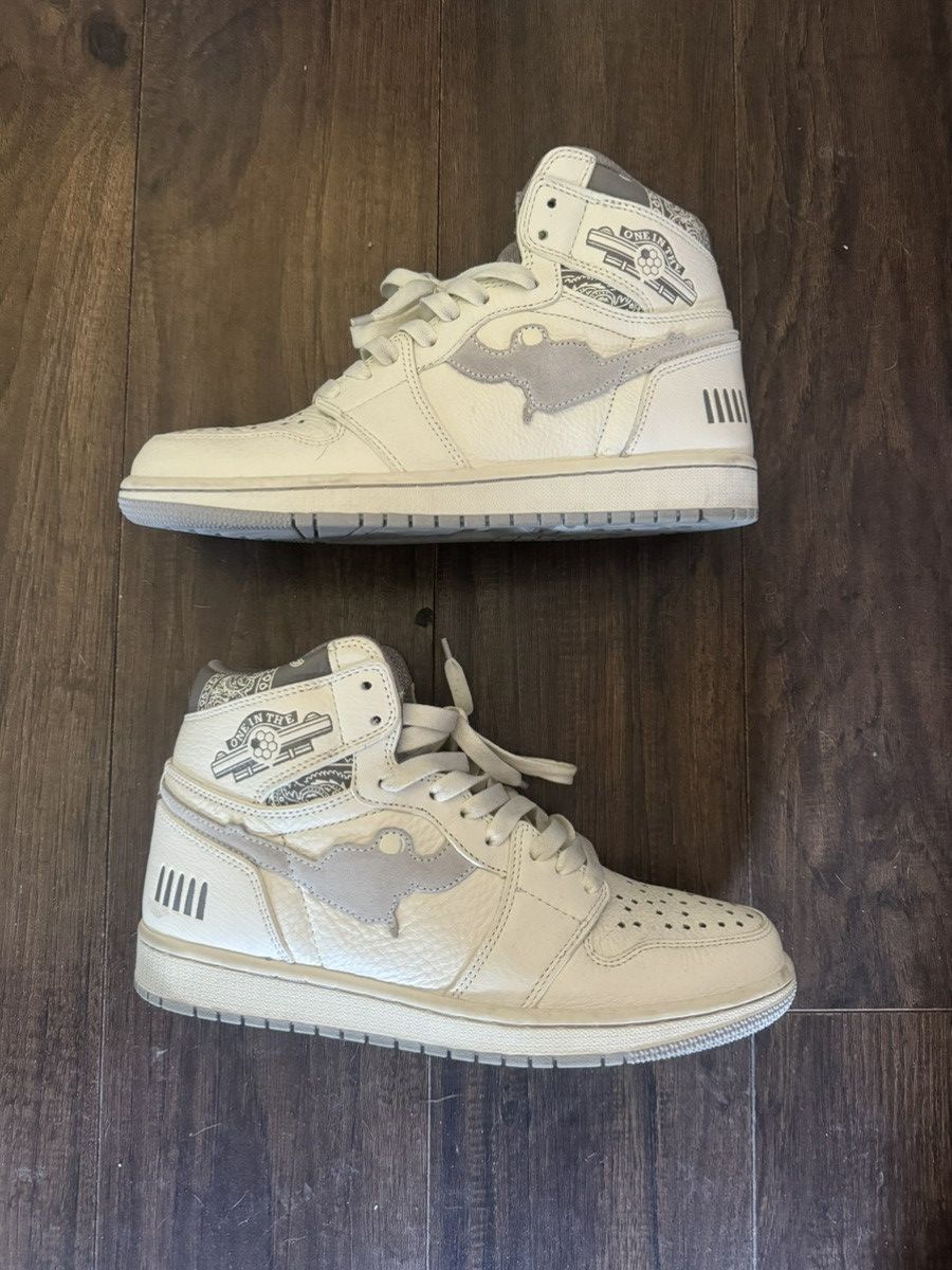 image of Fugazi One In The Chamber 1’S Shoes in White, Men's (Size 8)