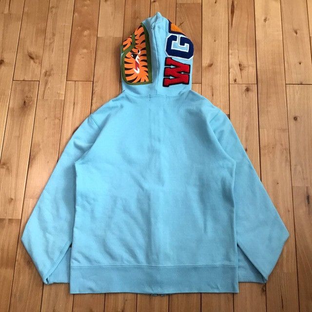 Bape BAPE logo multi fonts shark full zip hoodie a bathing ape Size US L / EU 52-54 / 3 - 3 Thumbnail