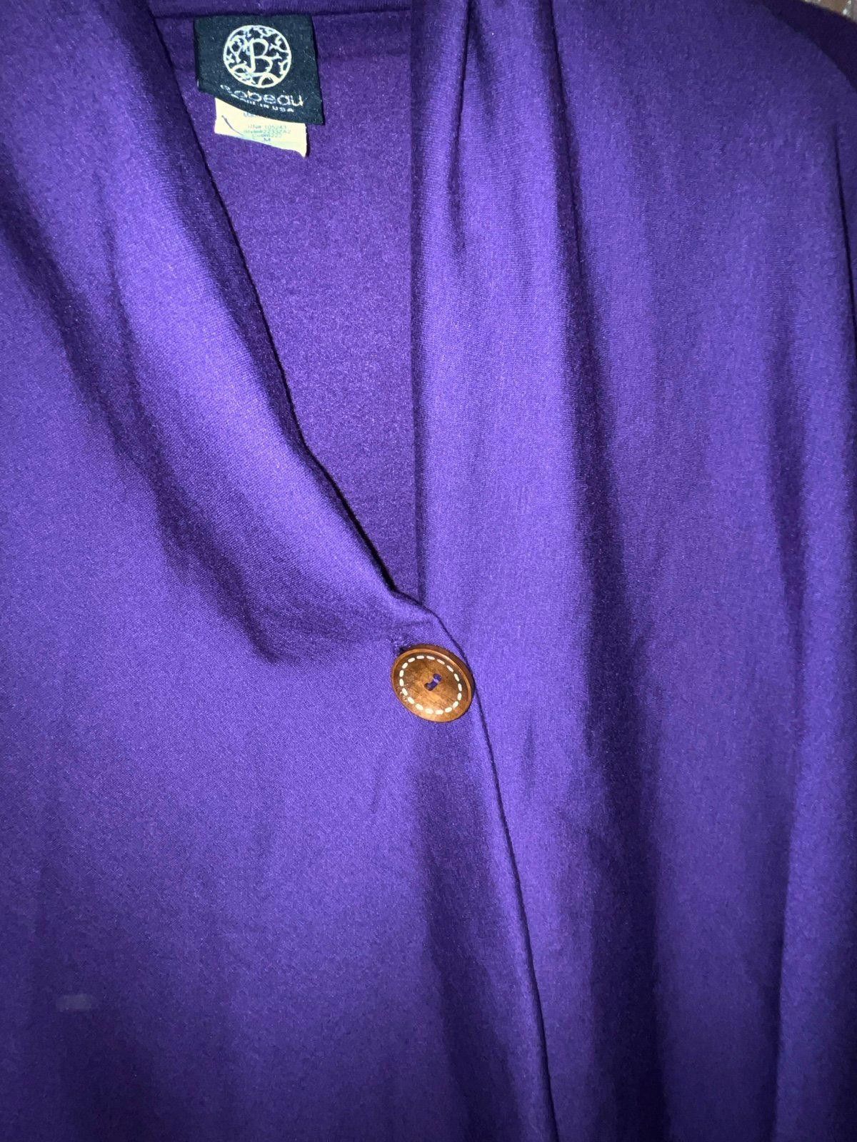 Designer Bobeau Womens One Button Cardigan Size Medium Purple Size M / US 6-8 / IT 42-44 - 3 Thumbnail