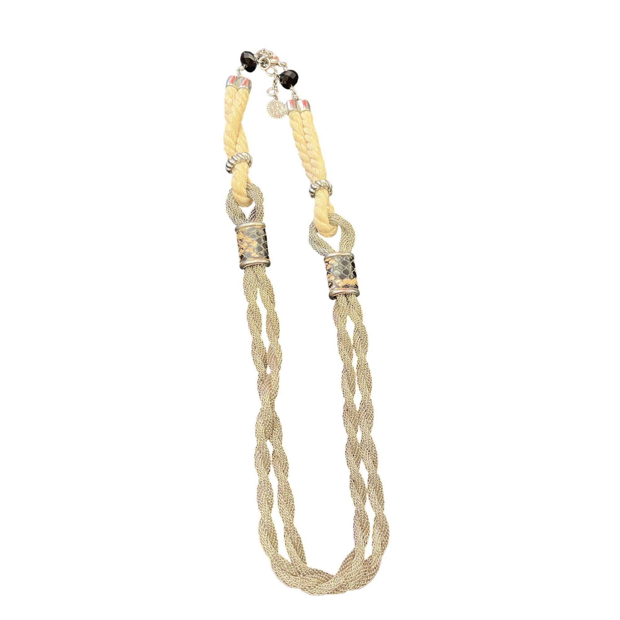 Brighton JB Brighton braided rope silver mesh statement necklace SKU Size ONE SIZE - 6 Thumbnail