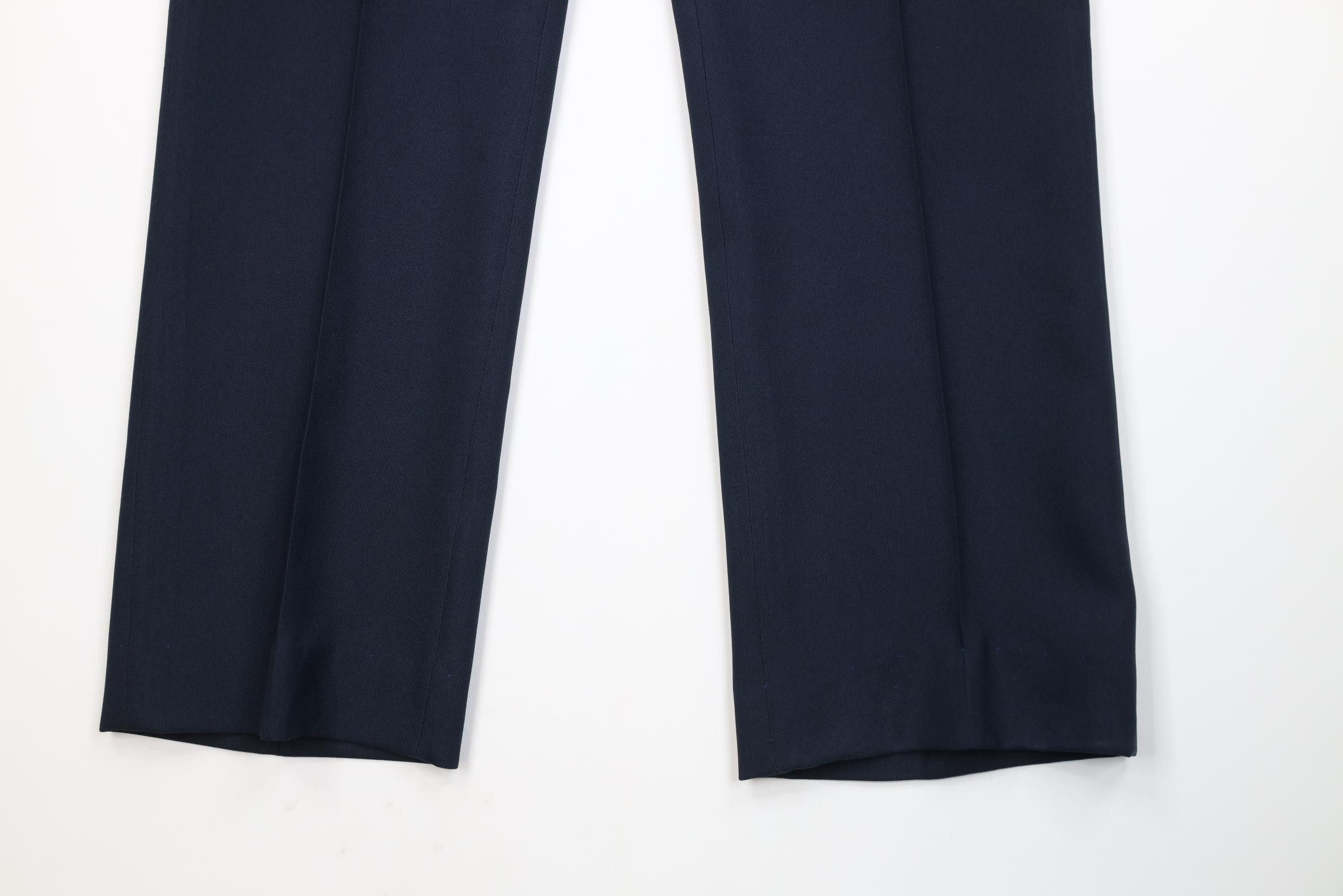 Vintage Vintage 70s Streetwear Flared Wide Leg Chino Pants Blue USA Size US 36 / EU 52 - 4 Thumbnail